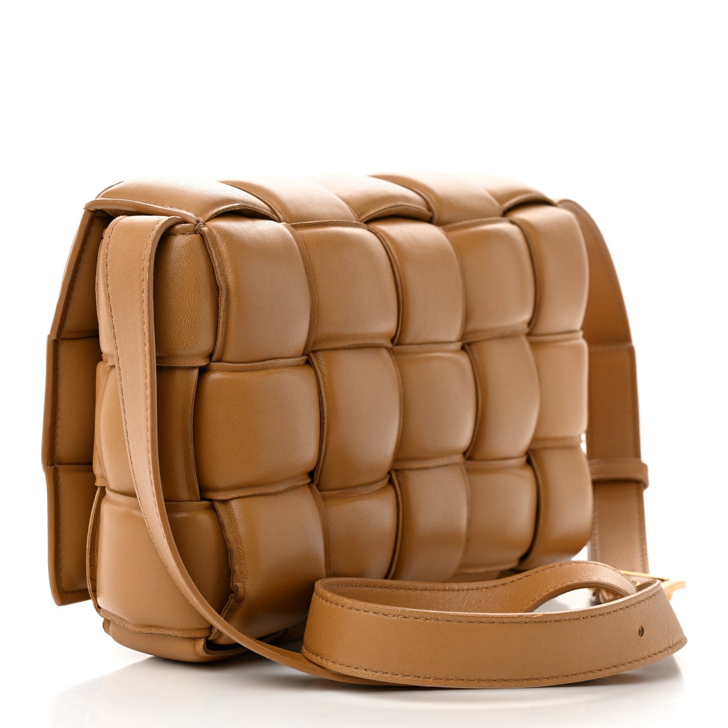 Bottega Veneta BOTTEGA VENETA Nappa Maxi Intreccio Padded Cassette Crossbody Bag Caramel 3 of 15