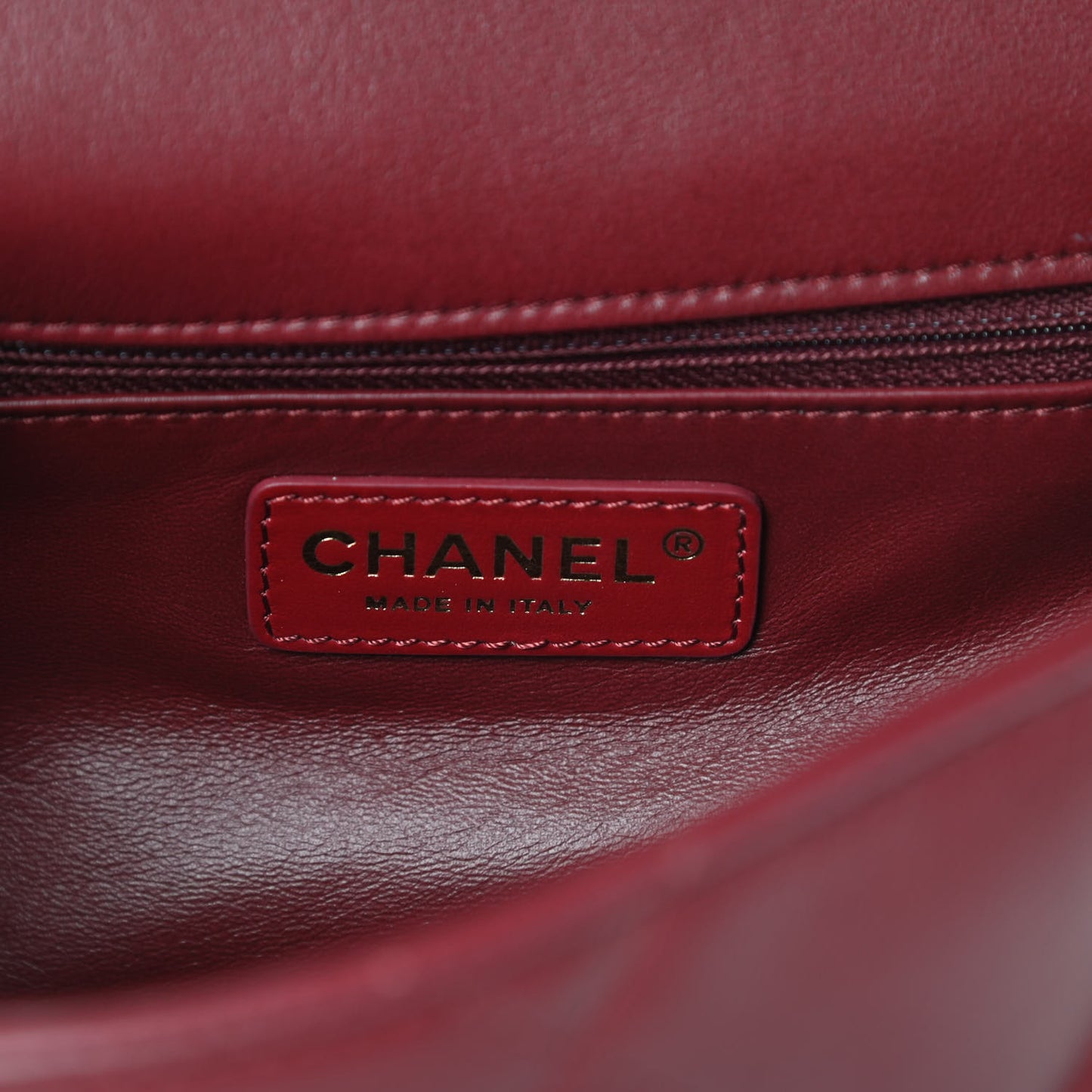 Lambskin Quilted Easy Carry Flap Burgundy
