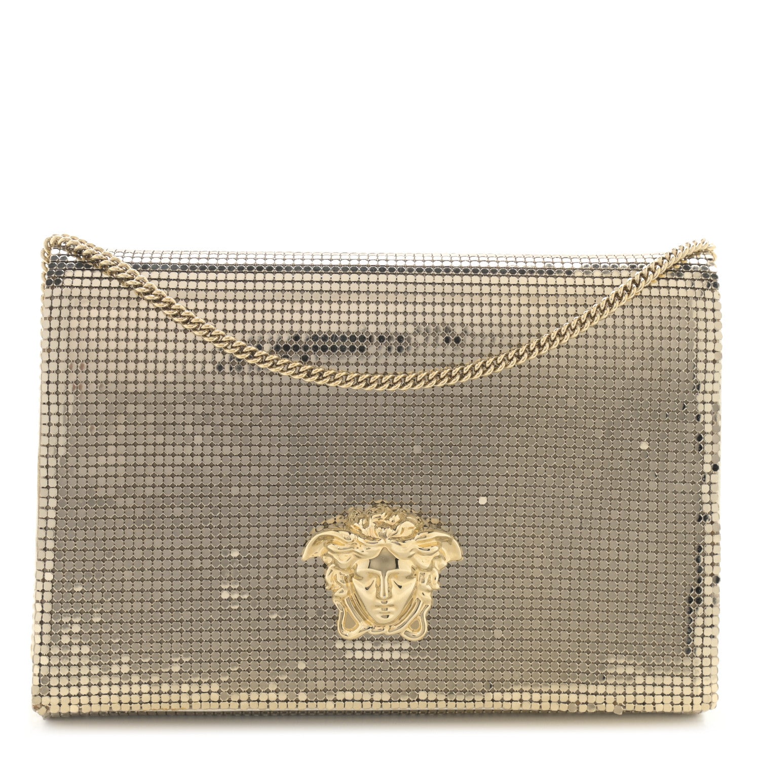 Versace Chainmail Palazzo Evening Bag Gold 1 of 10