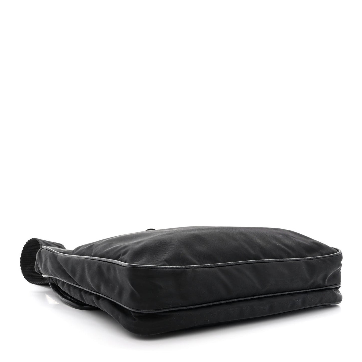 Nylon Vela Flat Messenger Bag Black