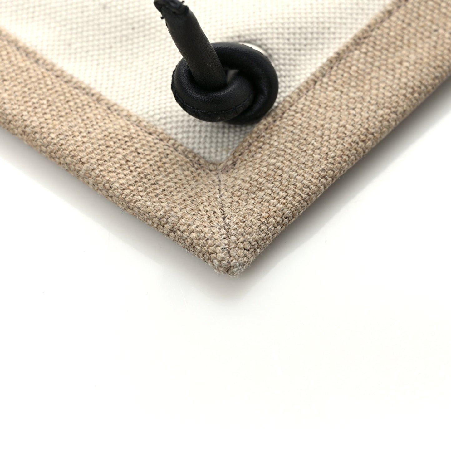 Linen Calfskin Rive Gauche Backpack Greggio Natural