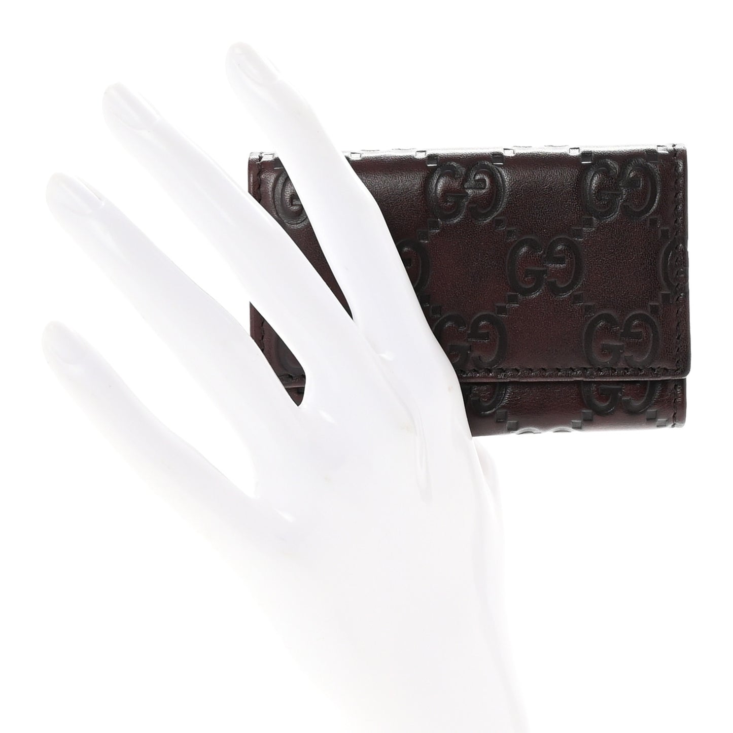Guccissima 6 Key Holder Case Dark Brown