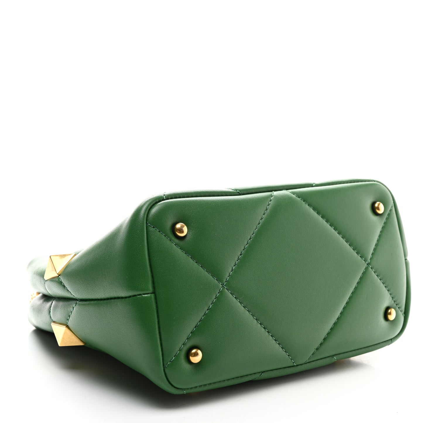 Nappa Small Roman Stud The Handle Bag Gea Green
