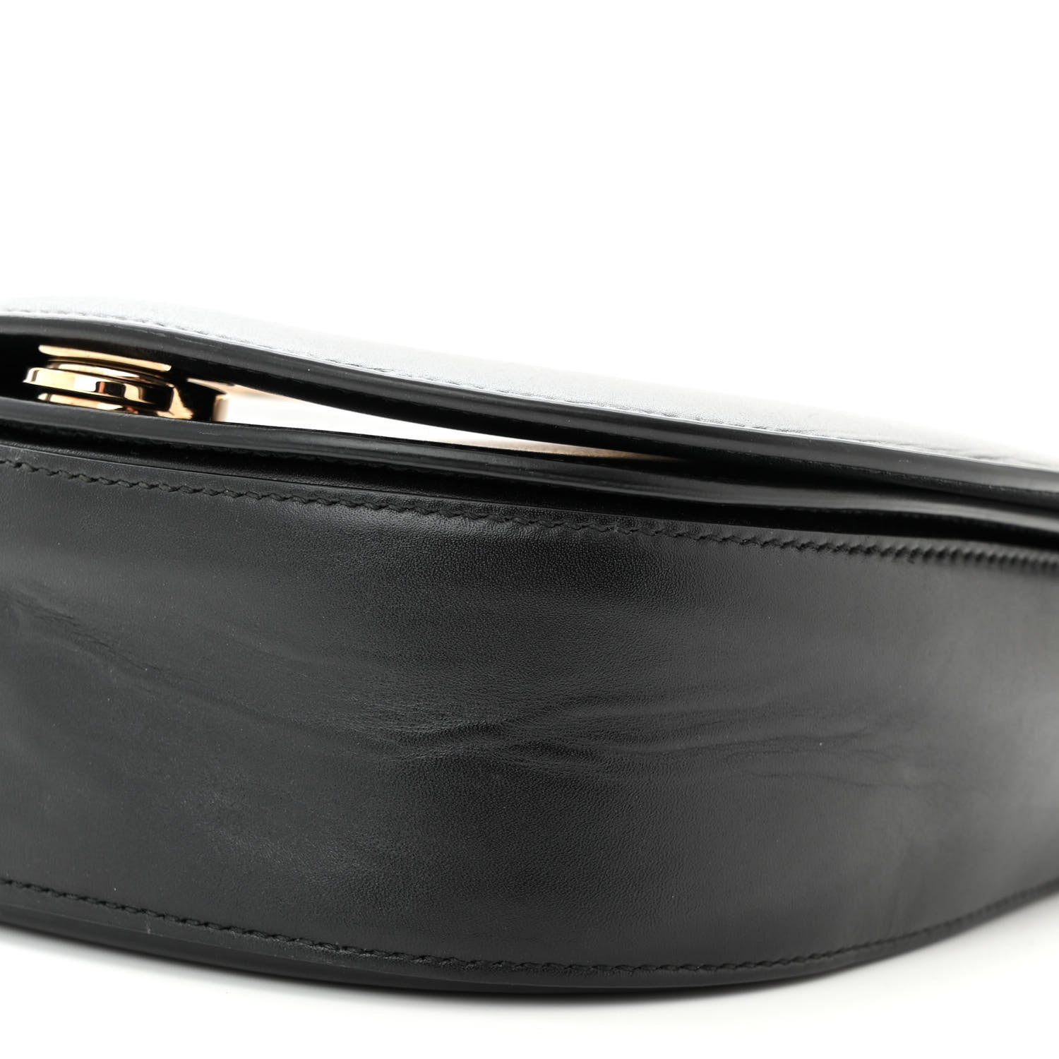 Salvatore Ferragamo Calfskin Small Vela Flap Bag Black 9 of 10