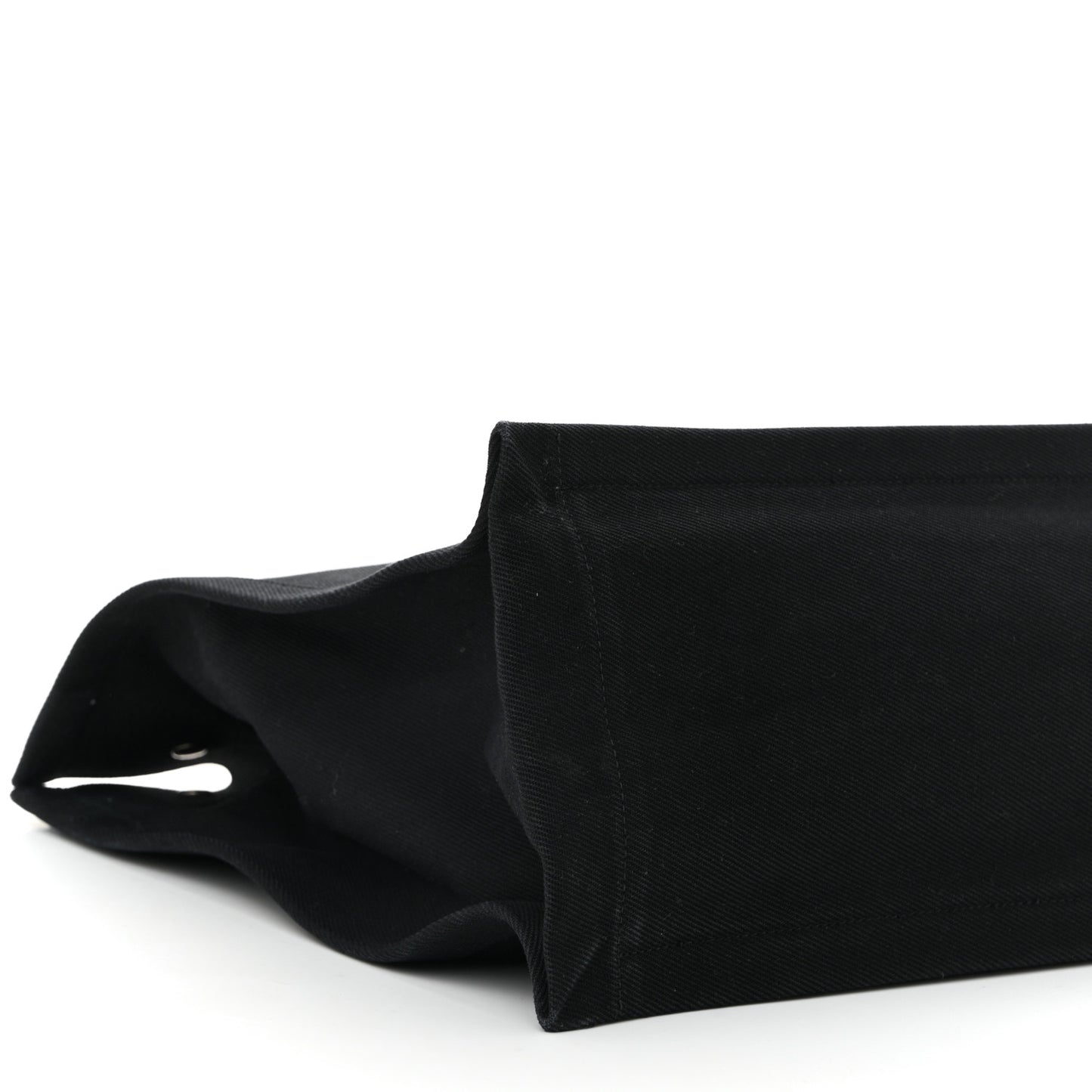 Linen Calfskin Rive Gauche Tote Black