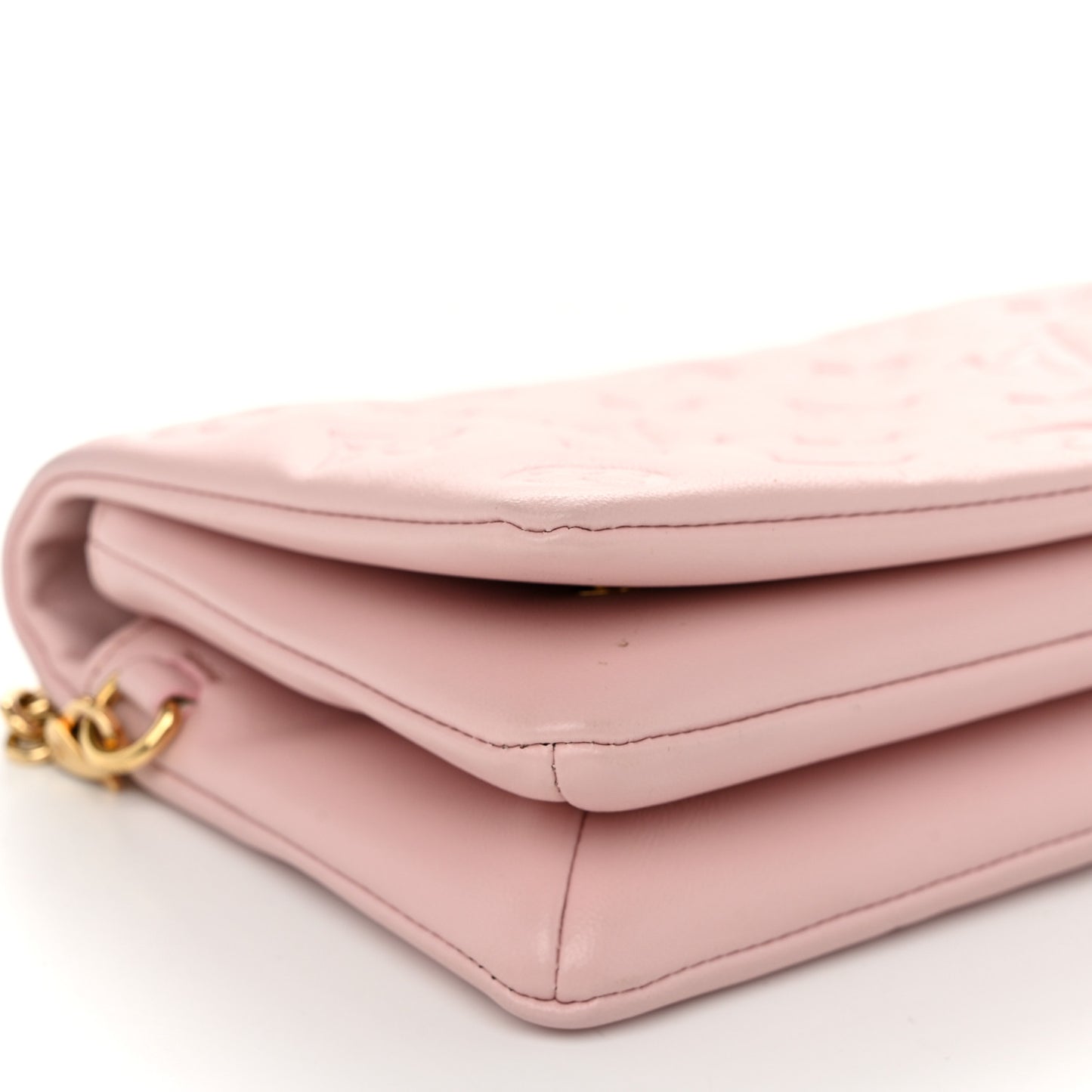 Lambskin Embossed Monogram Pochette Coussin Rose