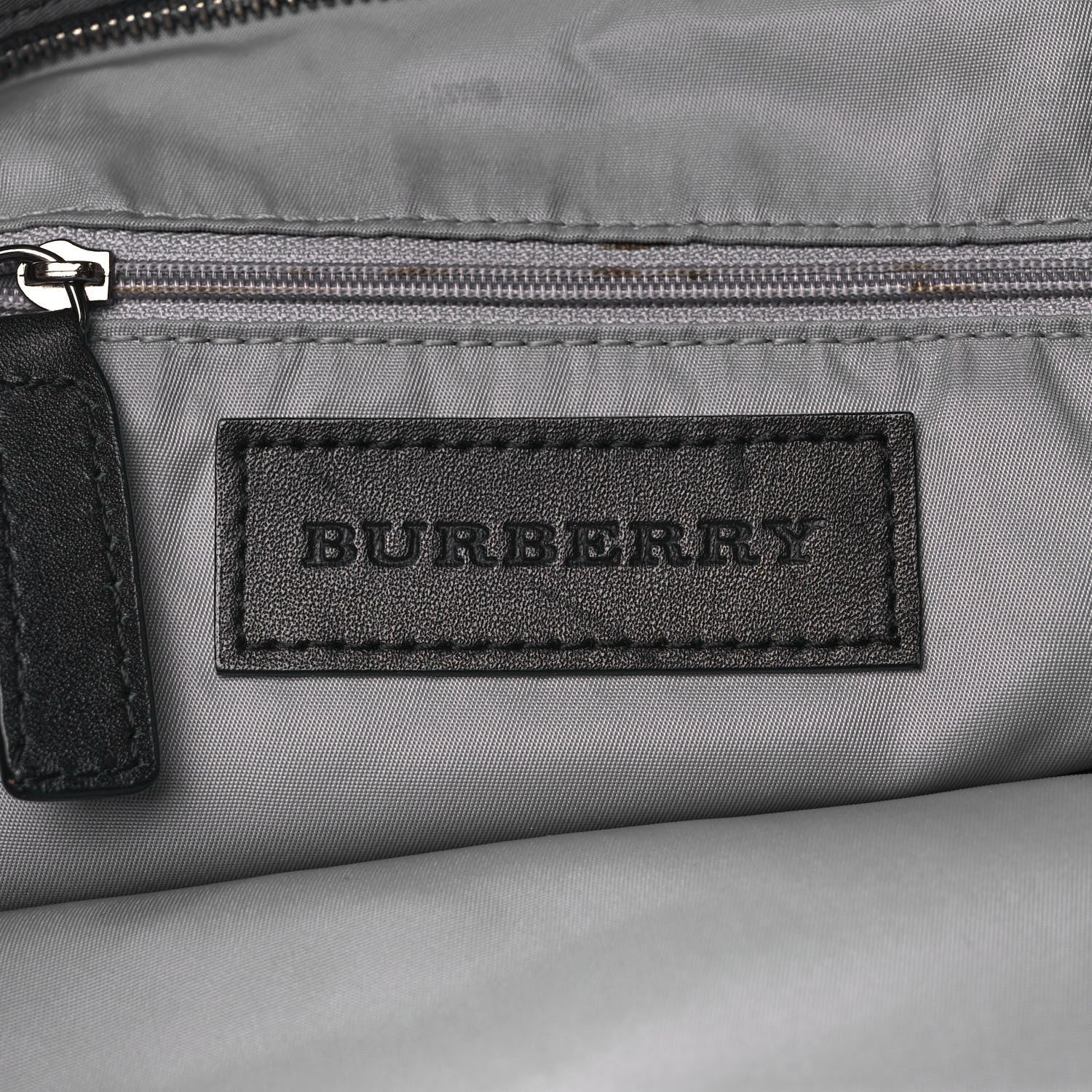 Burberry Nylon Check Buckleigh Packable Tote Charcoal 6 of 12