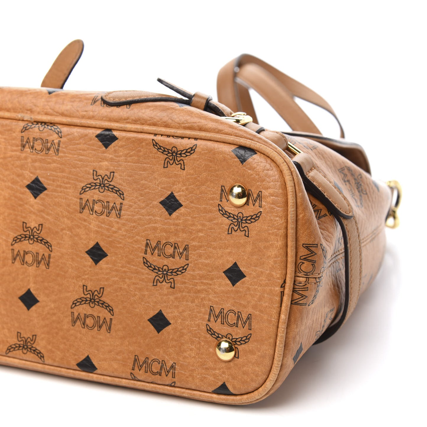 Visetos Top Handle Satchel Cognac