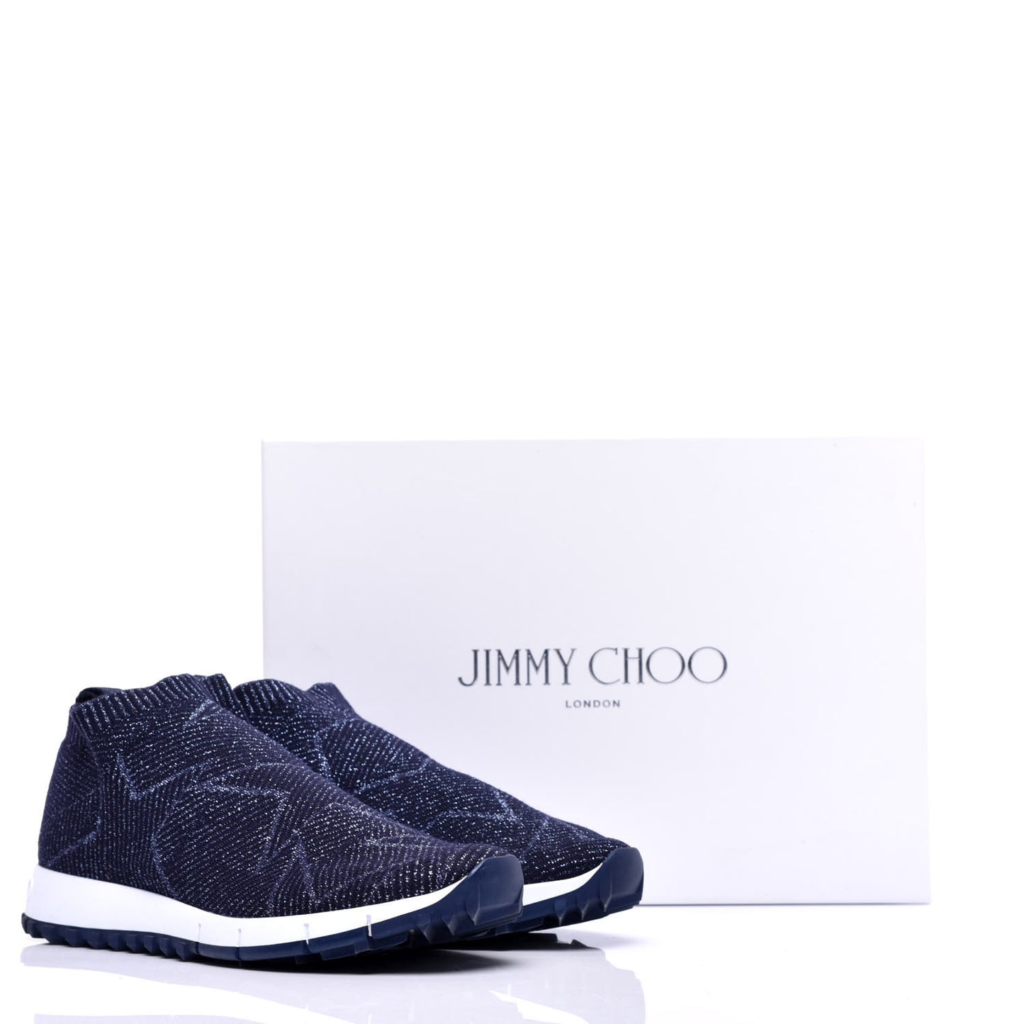 Lurex Knit Norway Sneakers 36.5 Navy