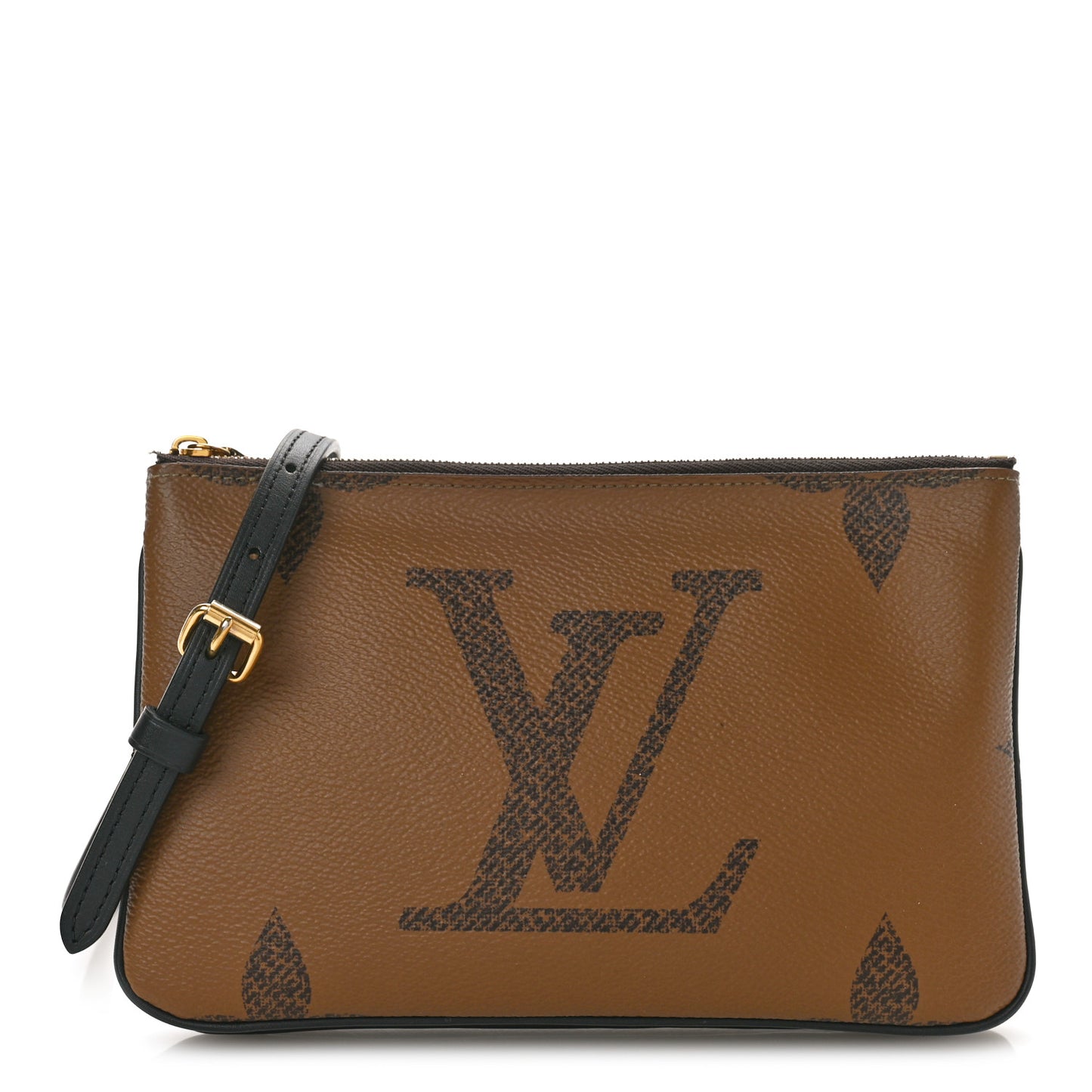 Reverse Monogram Giant Double Zip Pochette