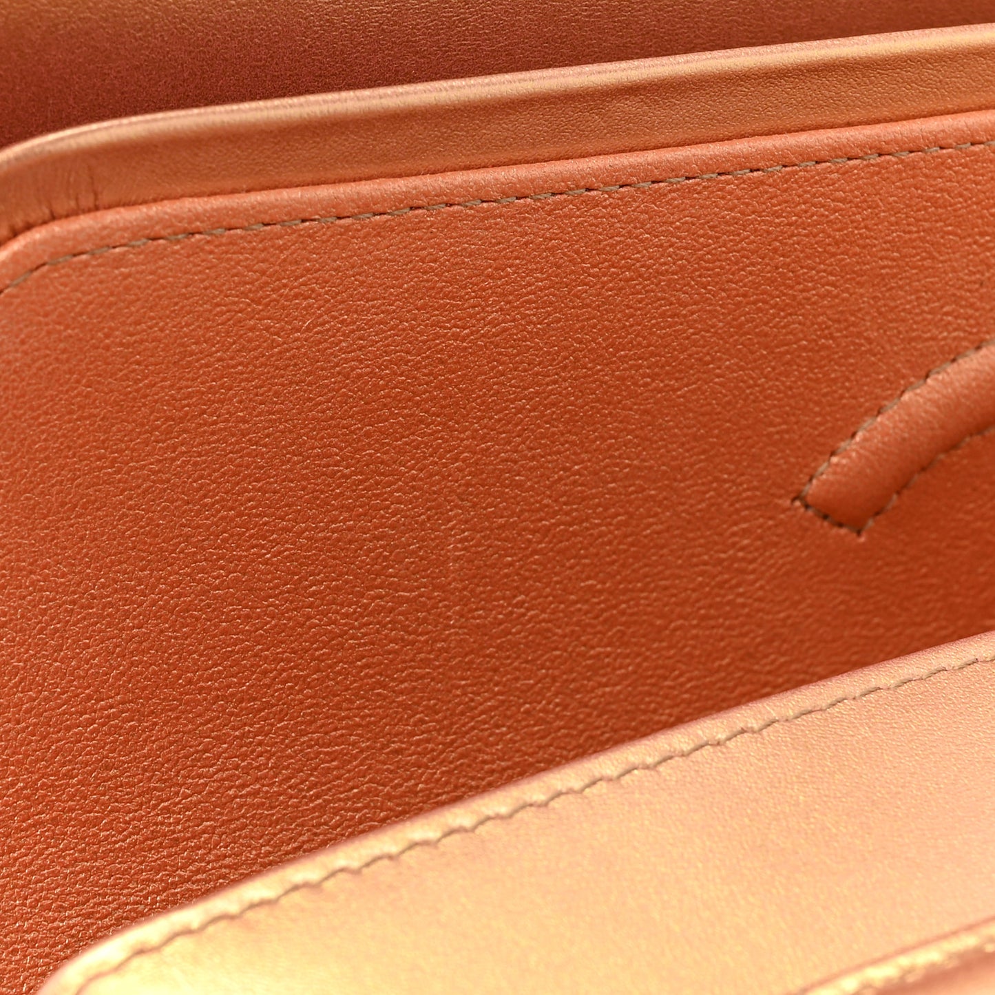 Metallic Lambskin Quilted Medium Double Flap Golden