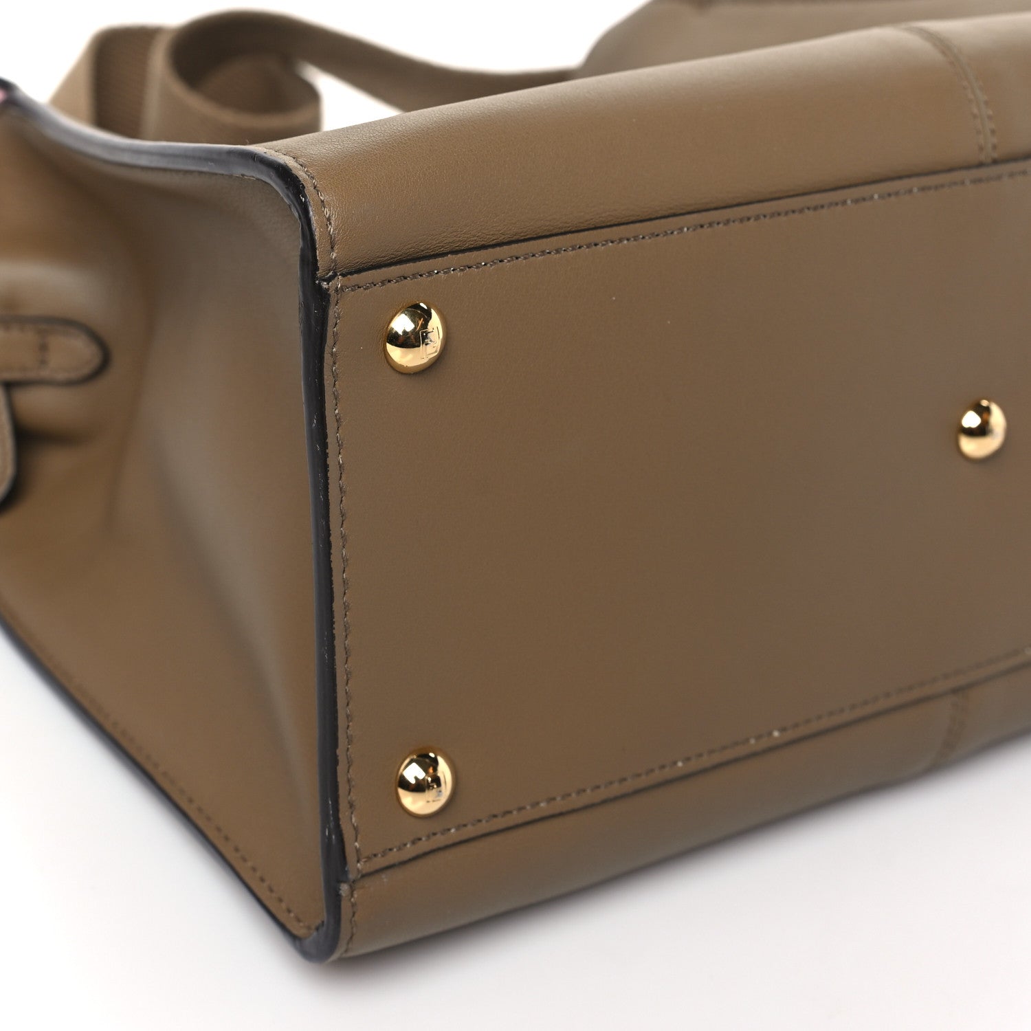 Fendi Vitello Seta Century Medium Peekaboo X-Lite Fango Mandorlo 7 of 8