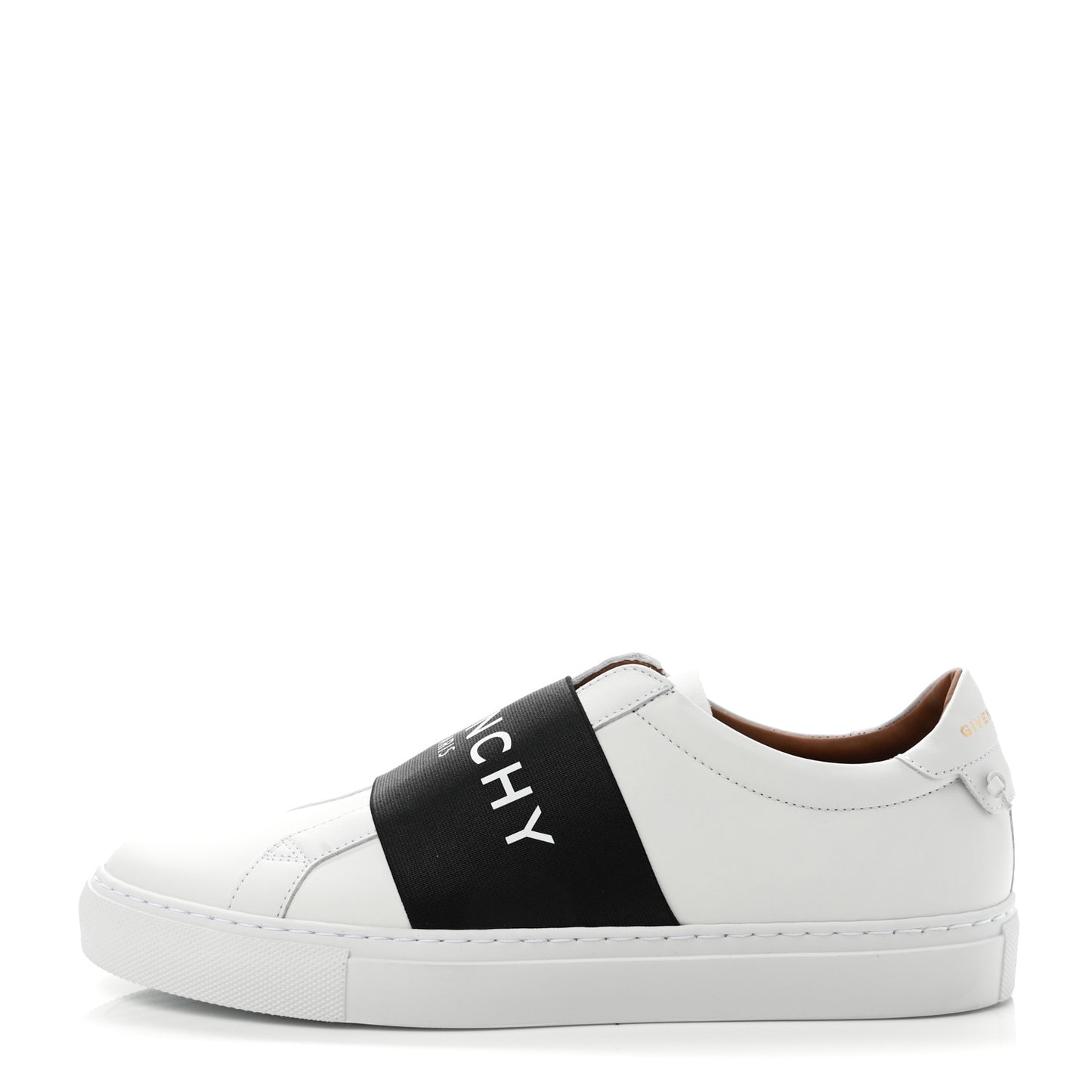 Calfskin Band Logo Womens Urban Street Sneakers 40 White Black
