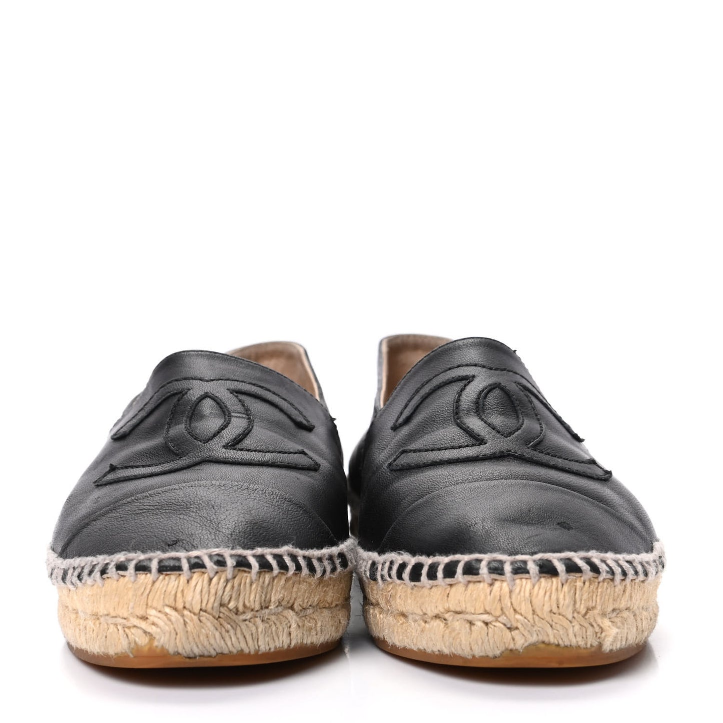 Lambskin CC Espadrilles 38 Black