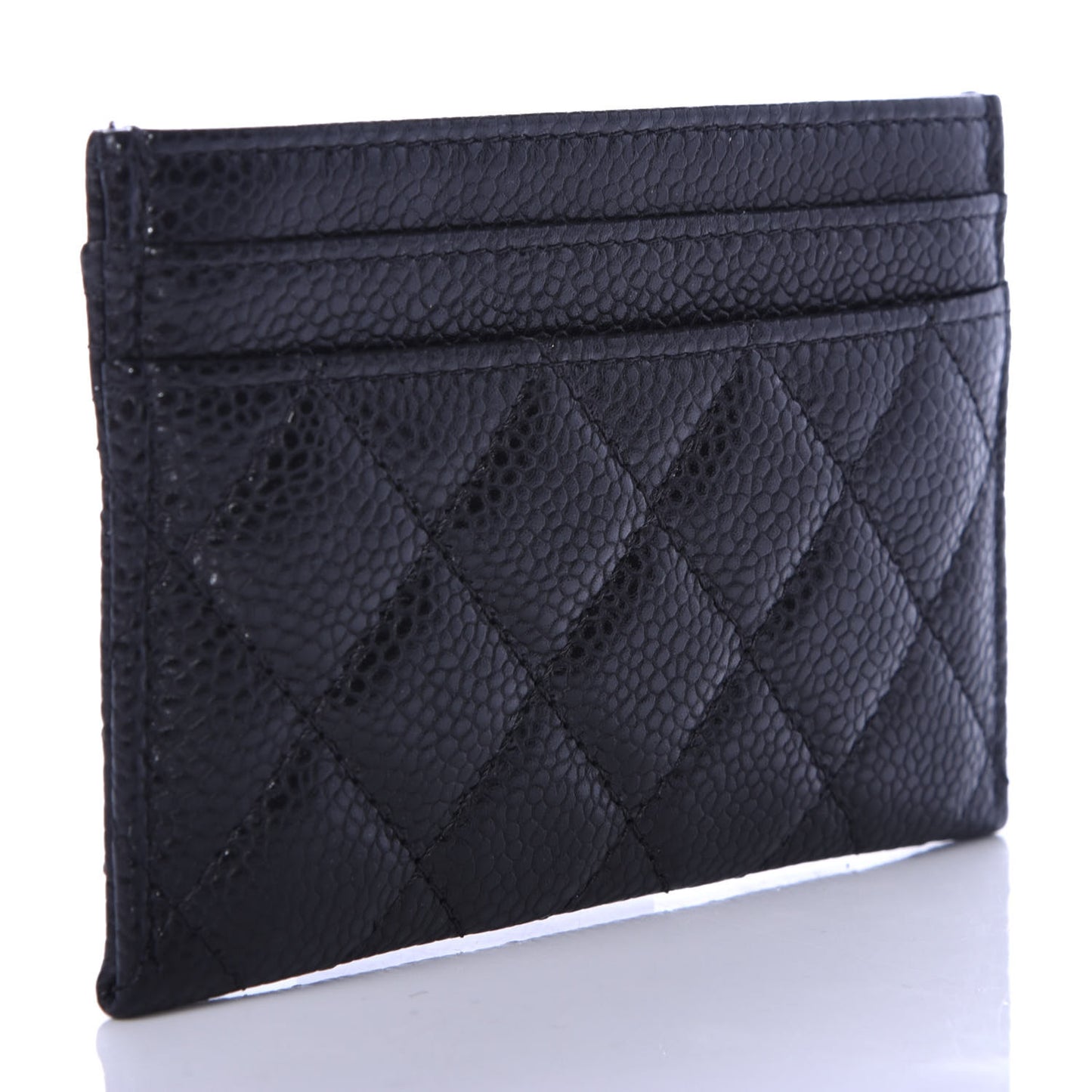 Caviar Quilted Boy Card Holder Black