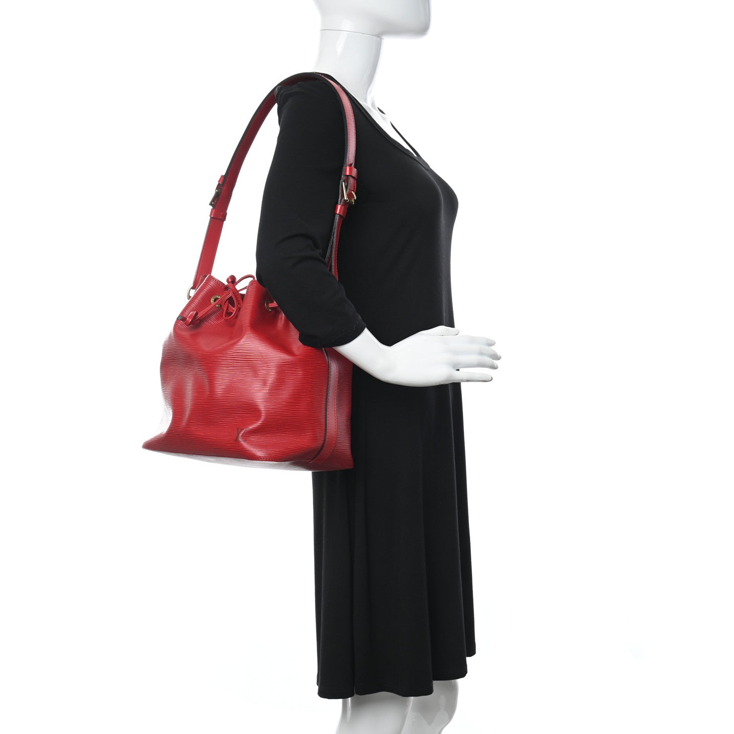 Louis Vuitton Epi Petit Noe Castillan Red 2 of 15