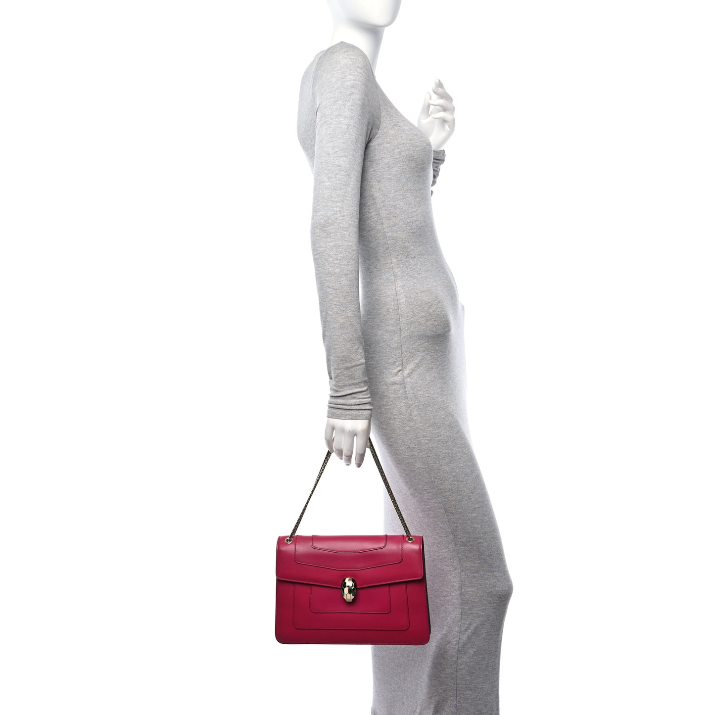 Calfskin Serpenti Forever Crossbody Bag Pink