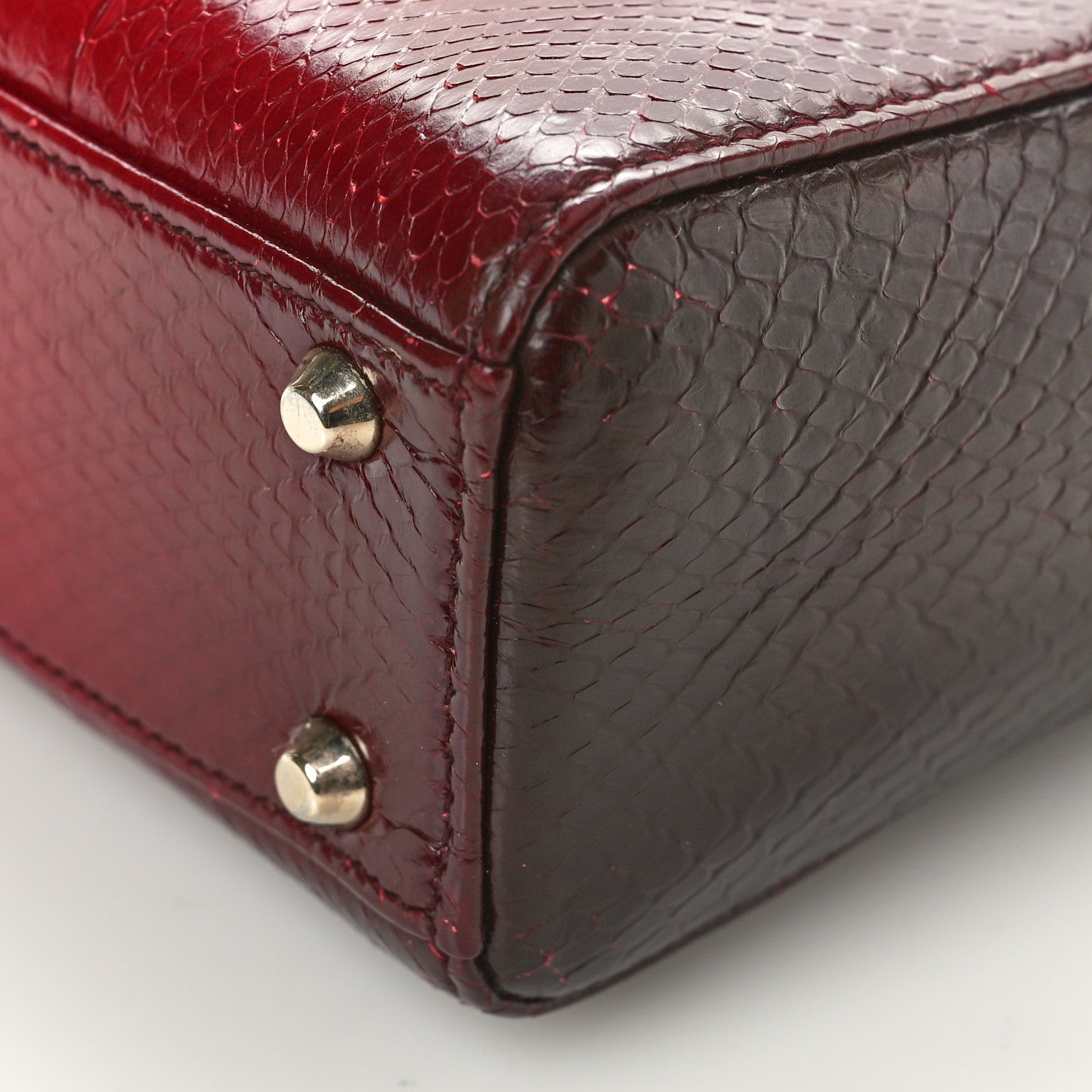 Christian Dior Snakeskin Gradient Mini Lady Dior Red 9 of 10