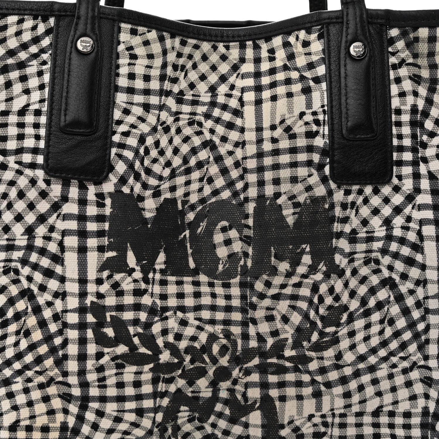 MCM Visetos Medium Liz Reversible Shopper Tote Black 18 of 23