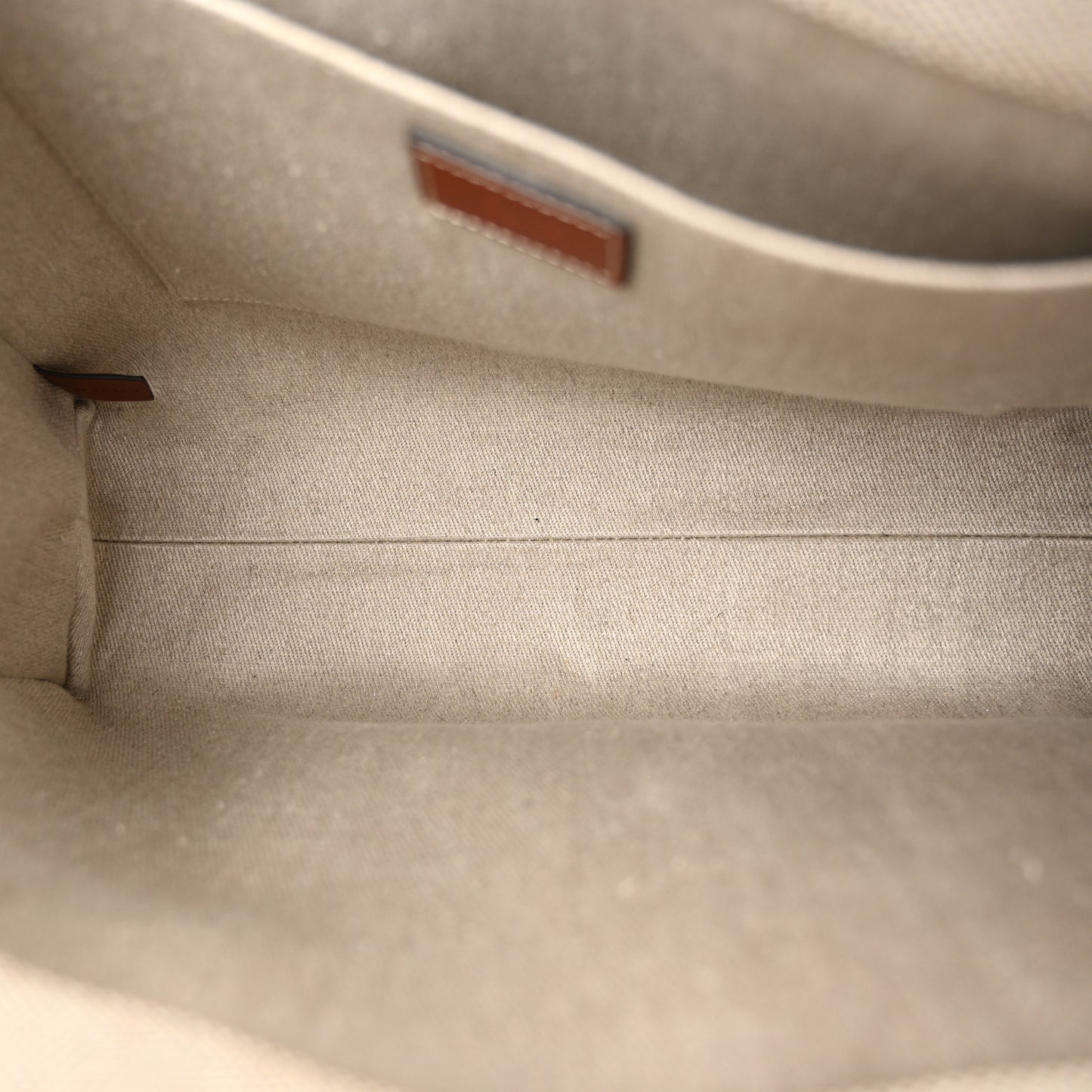 Cotton Calfskin Medium Woody Ribbon Tote White Brown