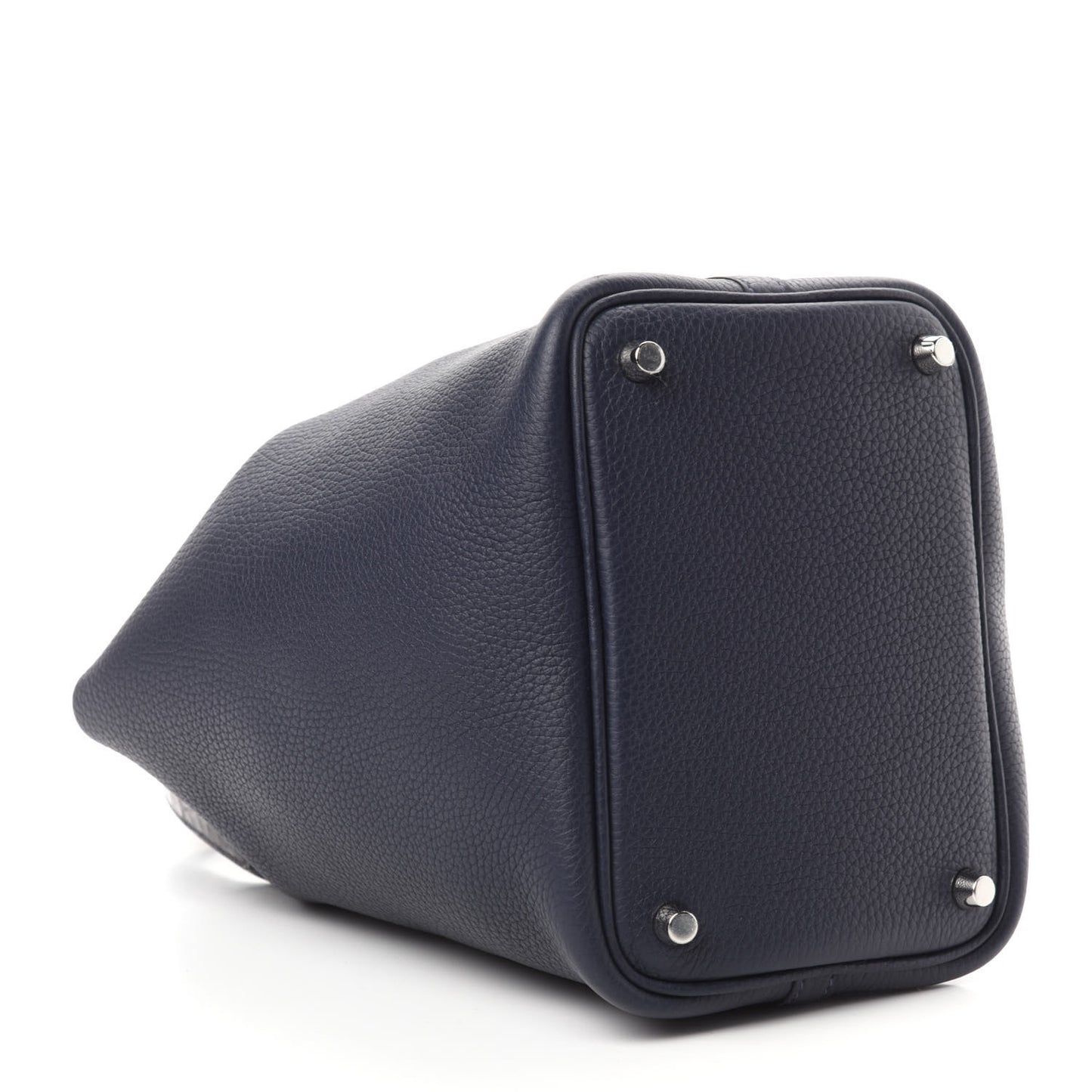 Taurillon Clemence Matte Alligator Picotin Lock Touch 18 PM Bleu Nuit
