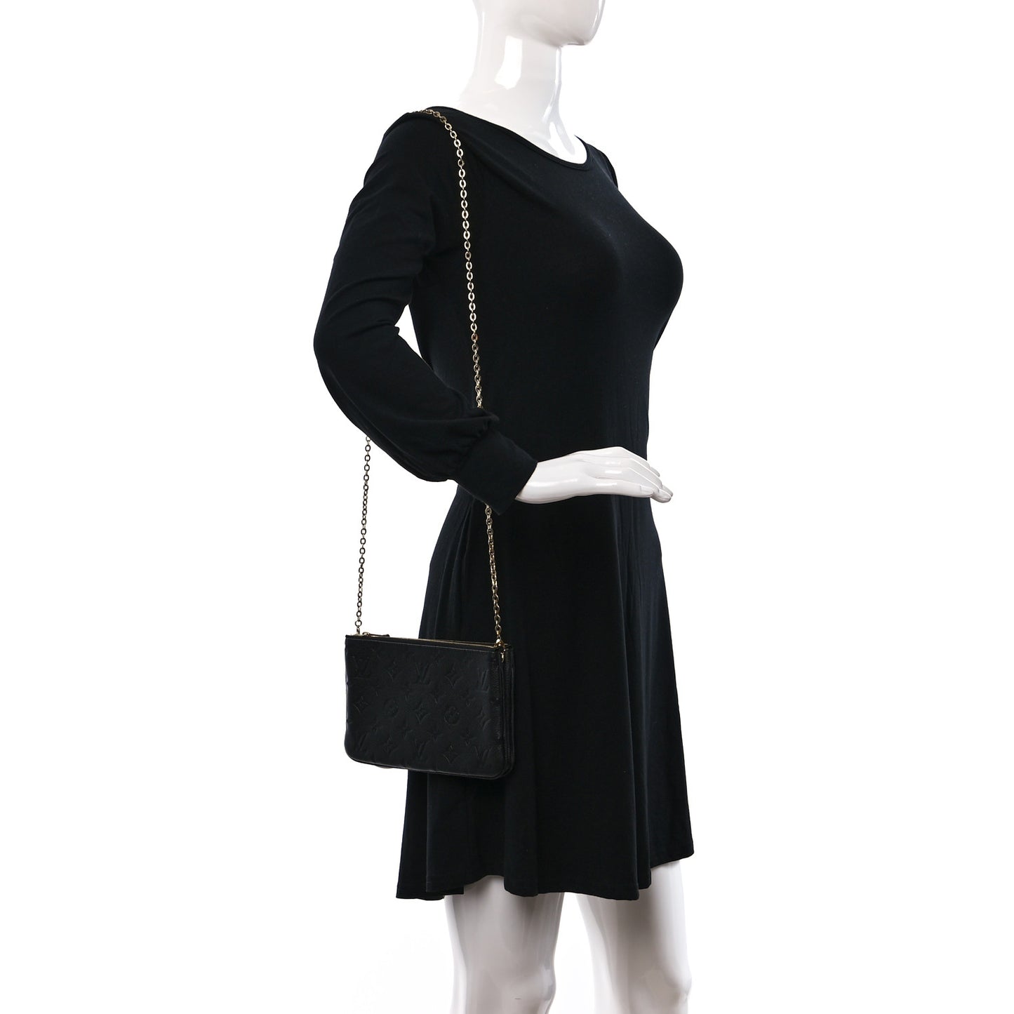 Empreinte Double Zip Pochette Black