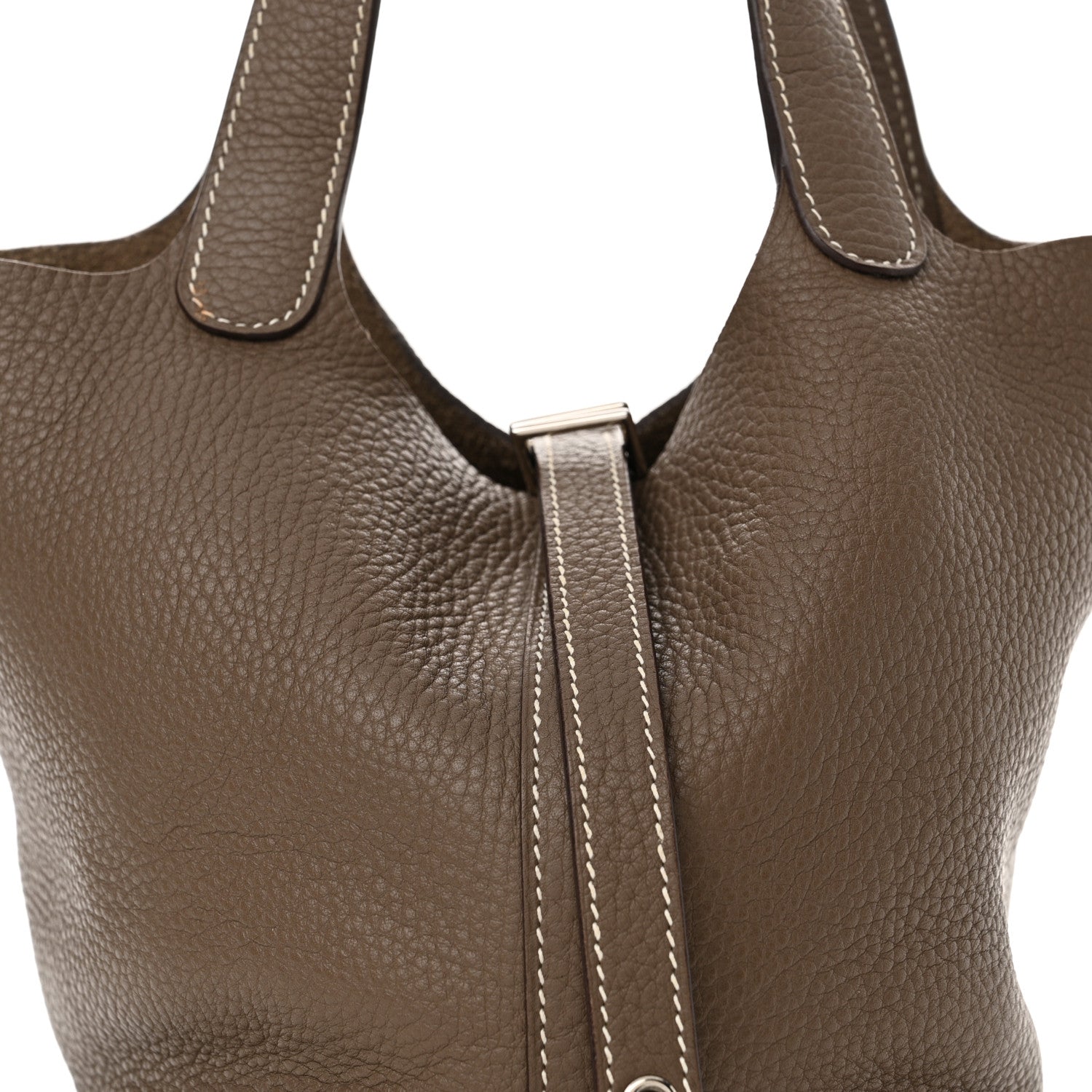 Hermes Taurillon Clemence Picotin Lock 18 PM Etoupe 8 of 13