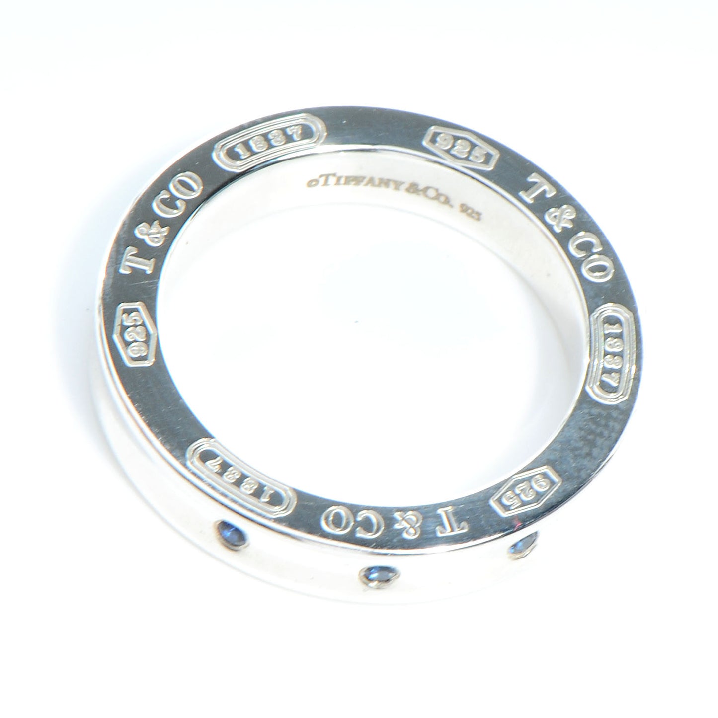1837 Sterling Silver Blue Sapphire 1837 Band Ring 4.5