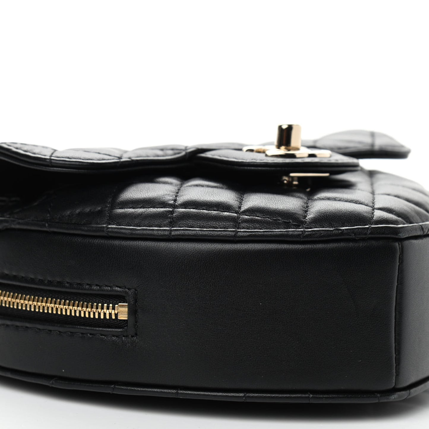 Lambskin Quilted CC In Love Heart Bag Black