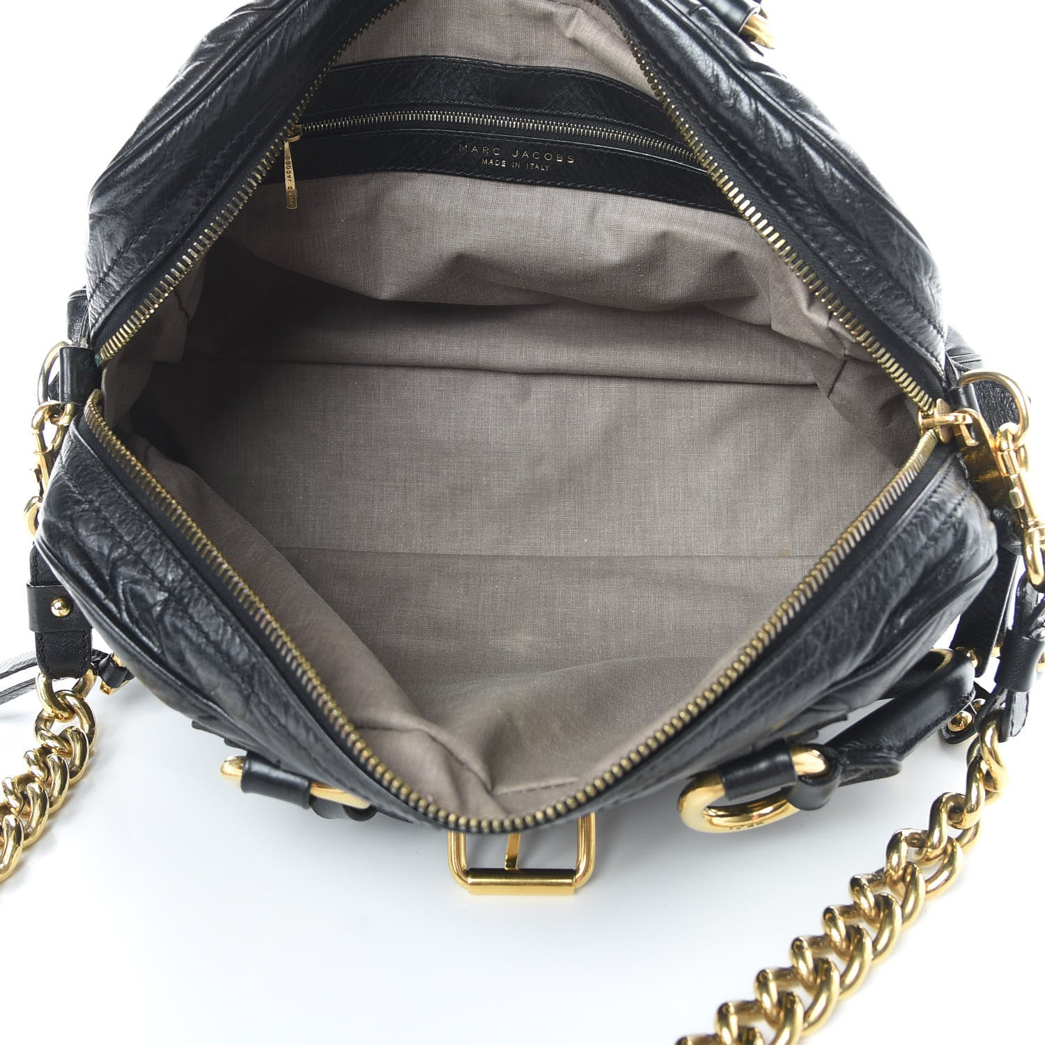 Marc Jacobs Lambskin Patchwork Quilted Venetia Satchel Black 5 of 15