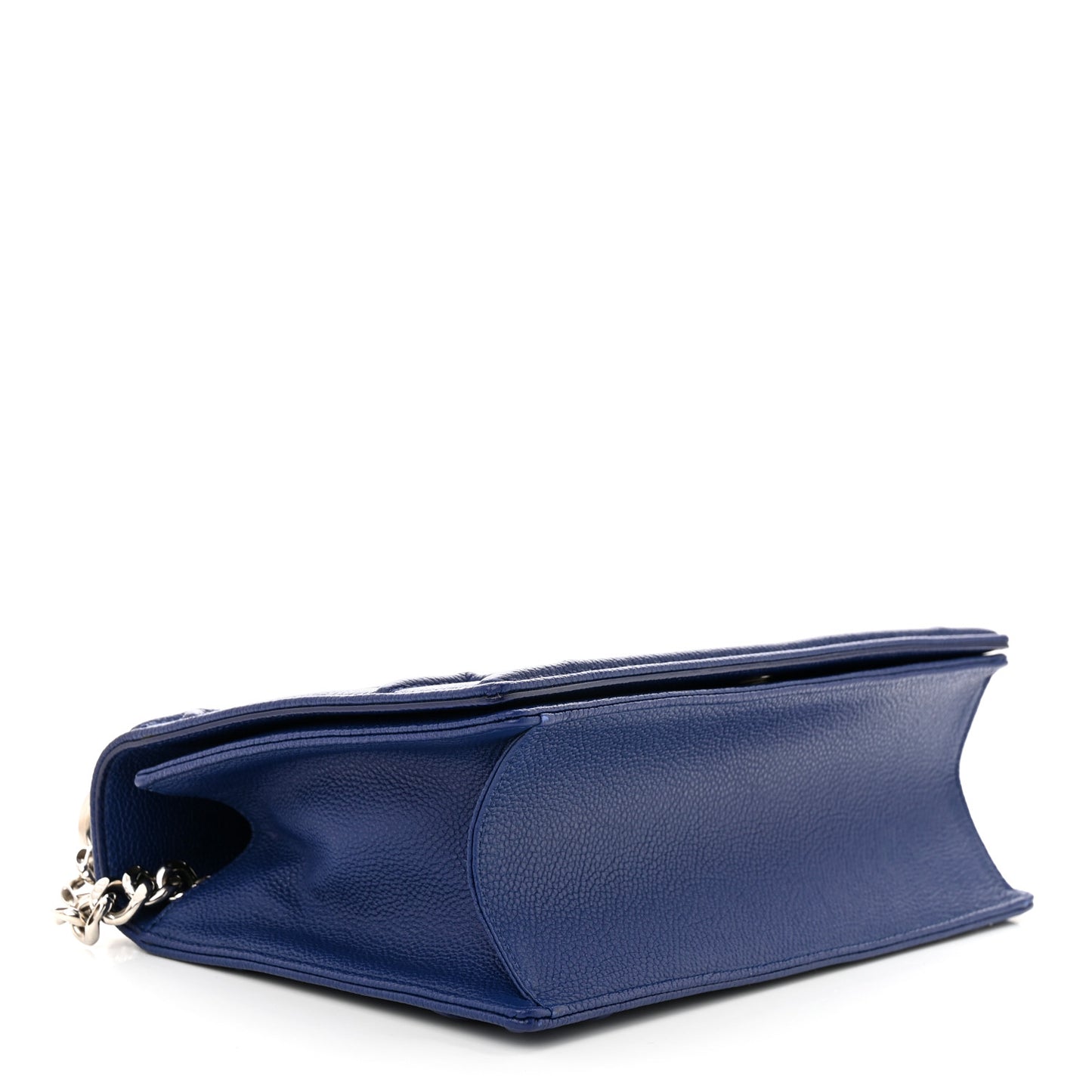 Grained Calfskin Small Diorama Flap Bag Bleu De Minuit