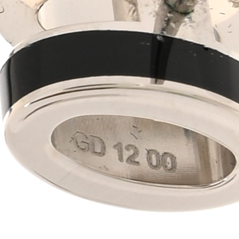 Hermes Palladium Lacquered Mini Pop H Earrings Black 5 of 6