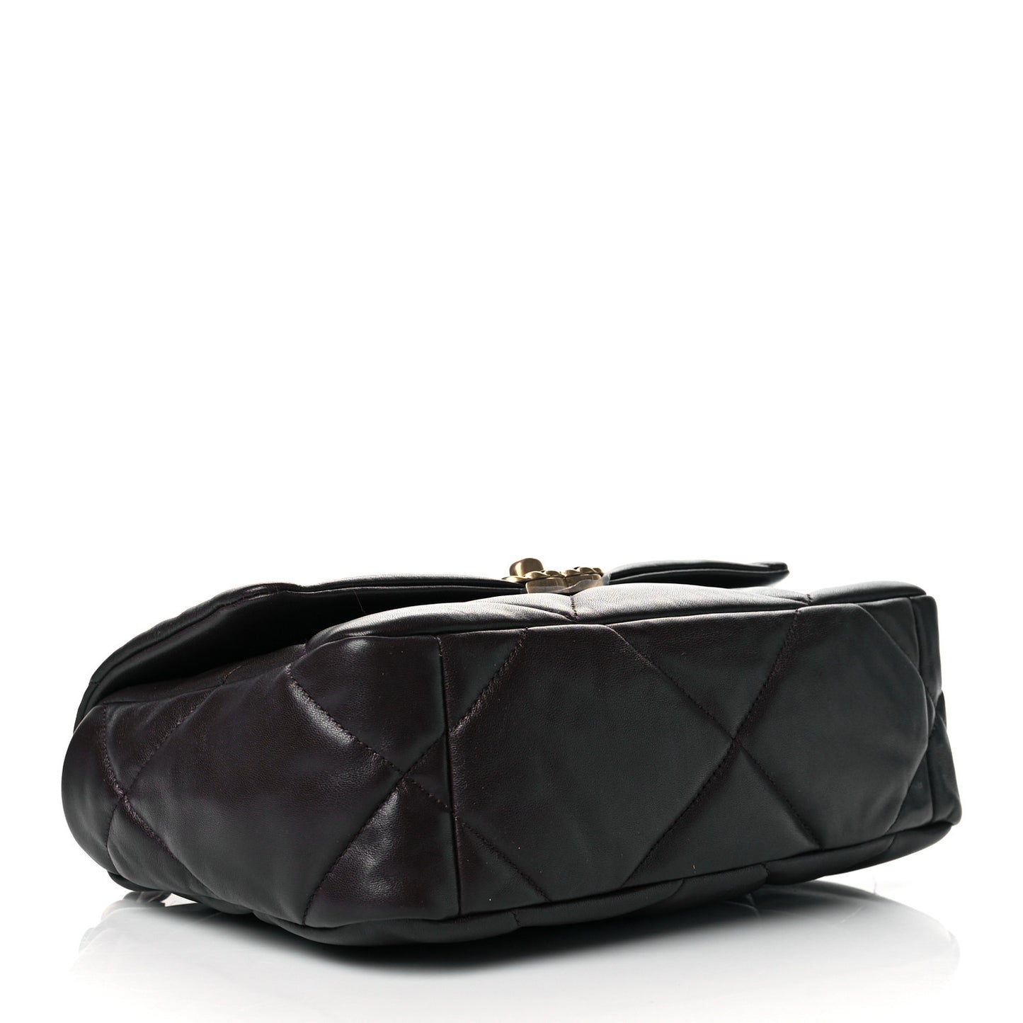 Lambskin Quilted Medium Chanel 19 Flap Dark Brown