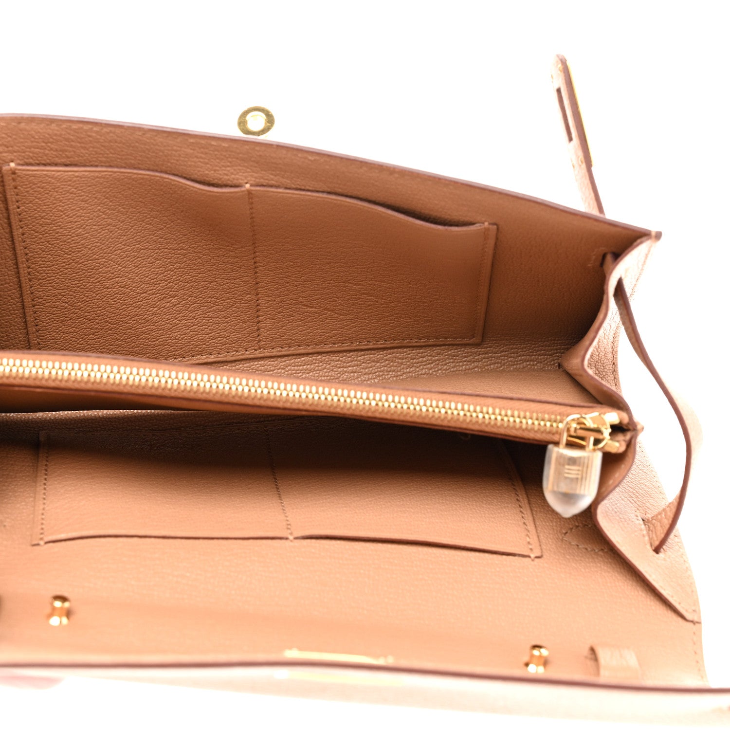 Hermes Chevre Mysore Kelly Wallet To Go Quebracho 6 of 7