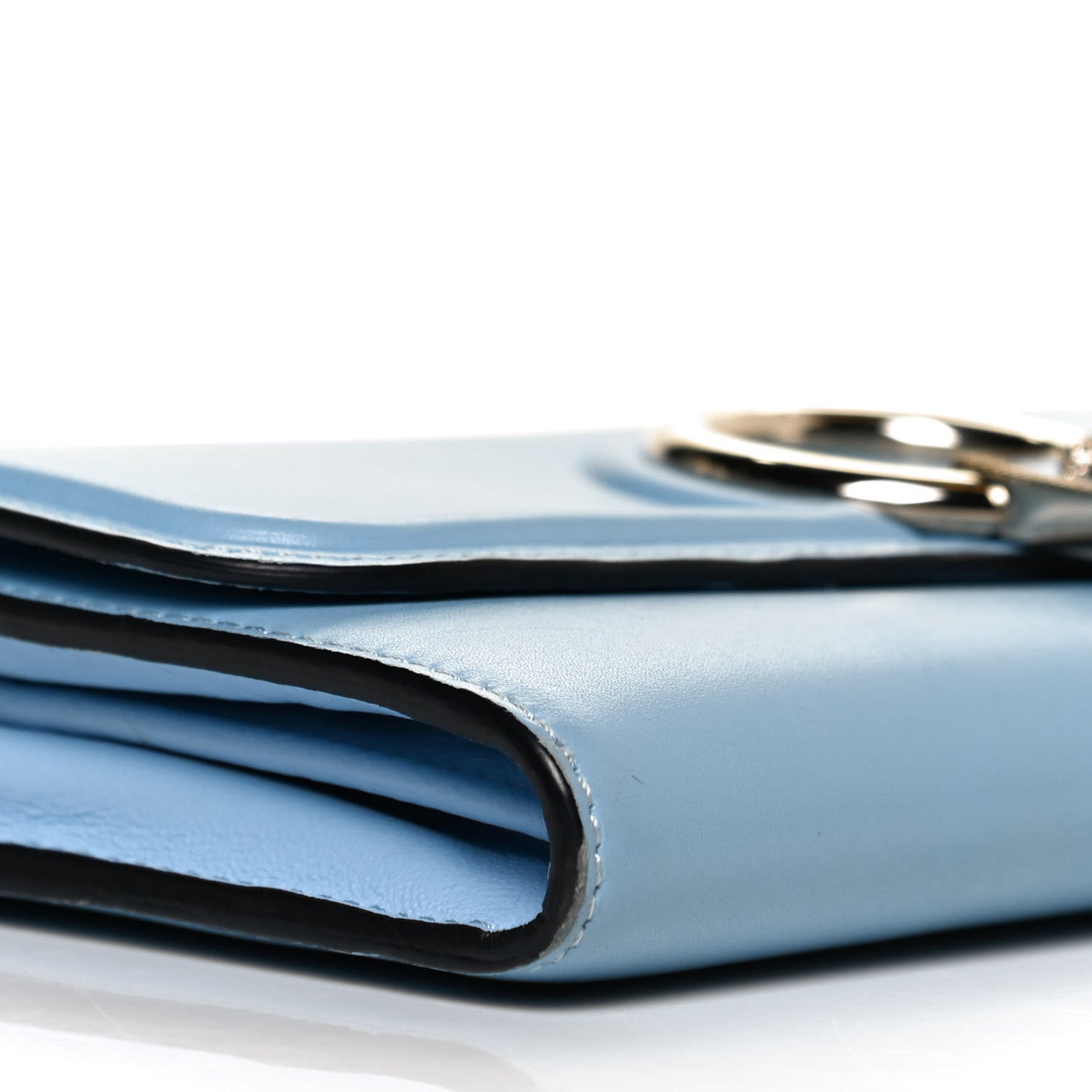 Calfskin Small DV One Wallet Blue
