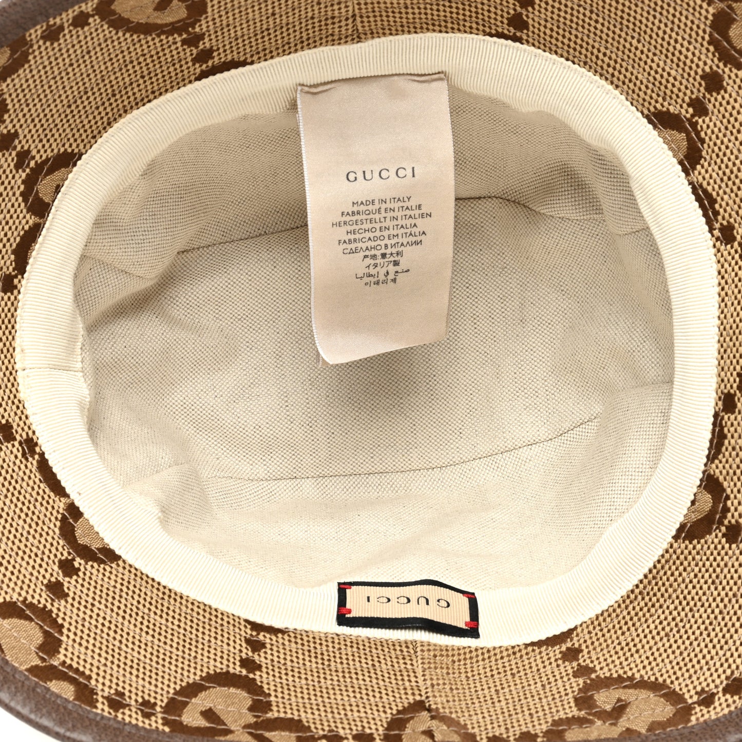 Monogram Jumbo GG Bucket Hat XL Camel Ebony New Acero