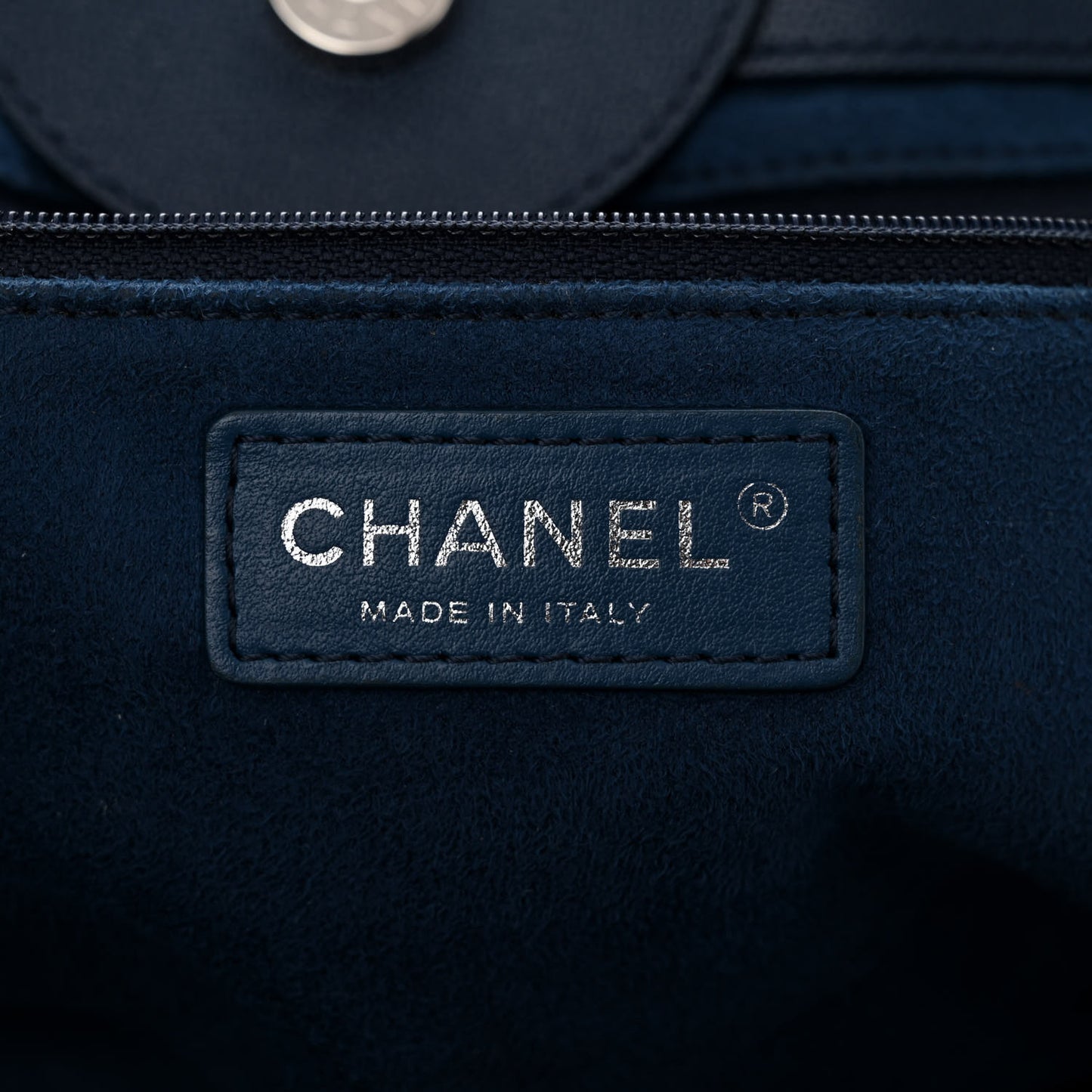 Caviar Large Studded Deauville Tote Navy