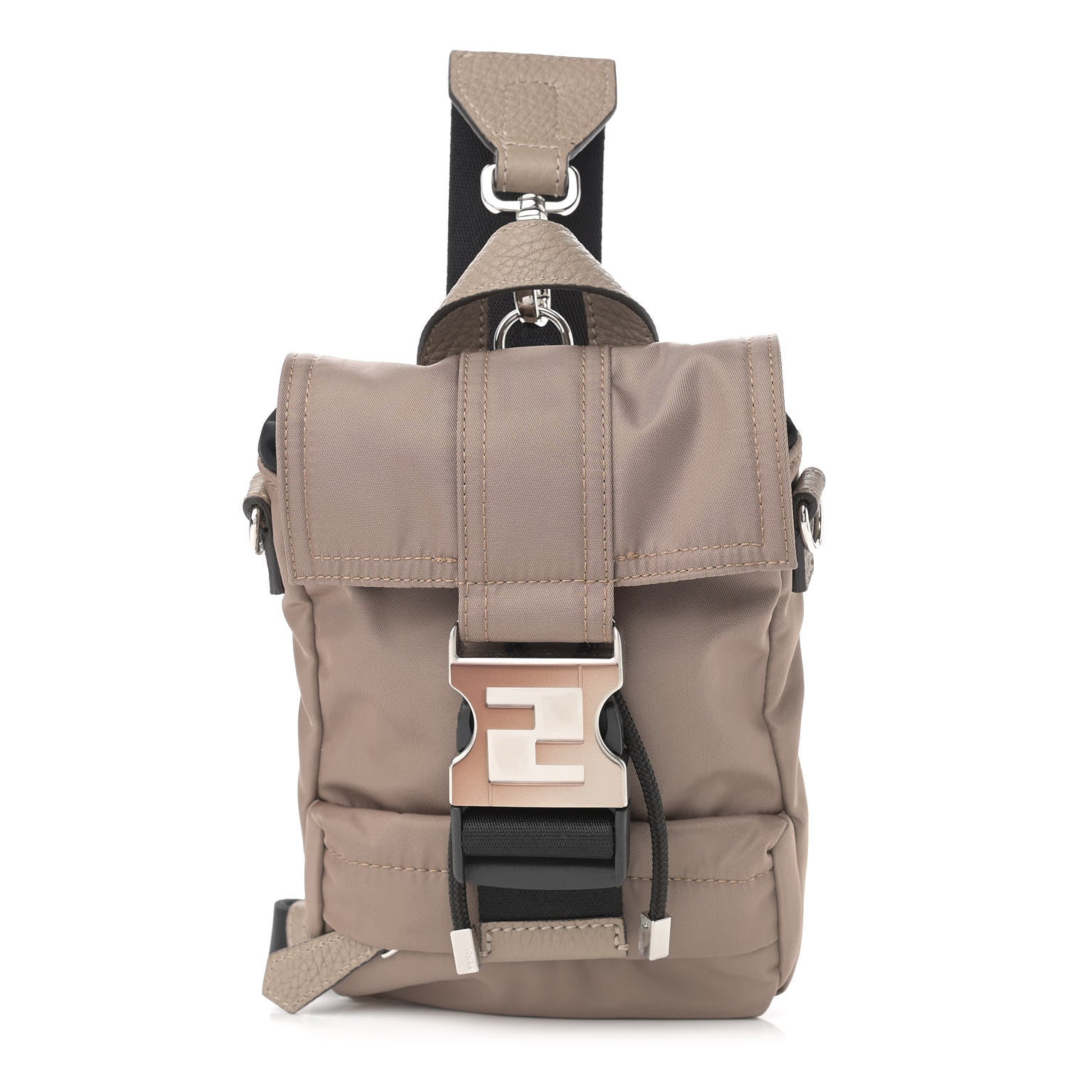 fendiness mini backpack Fendi Econyl Nylon Santander Cuoio Roma Mini Fendiness Backpack Corda Palladium Miele Scuro 1065486 – FASHIONPHILE