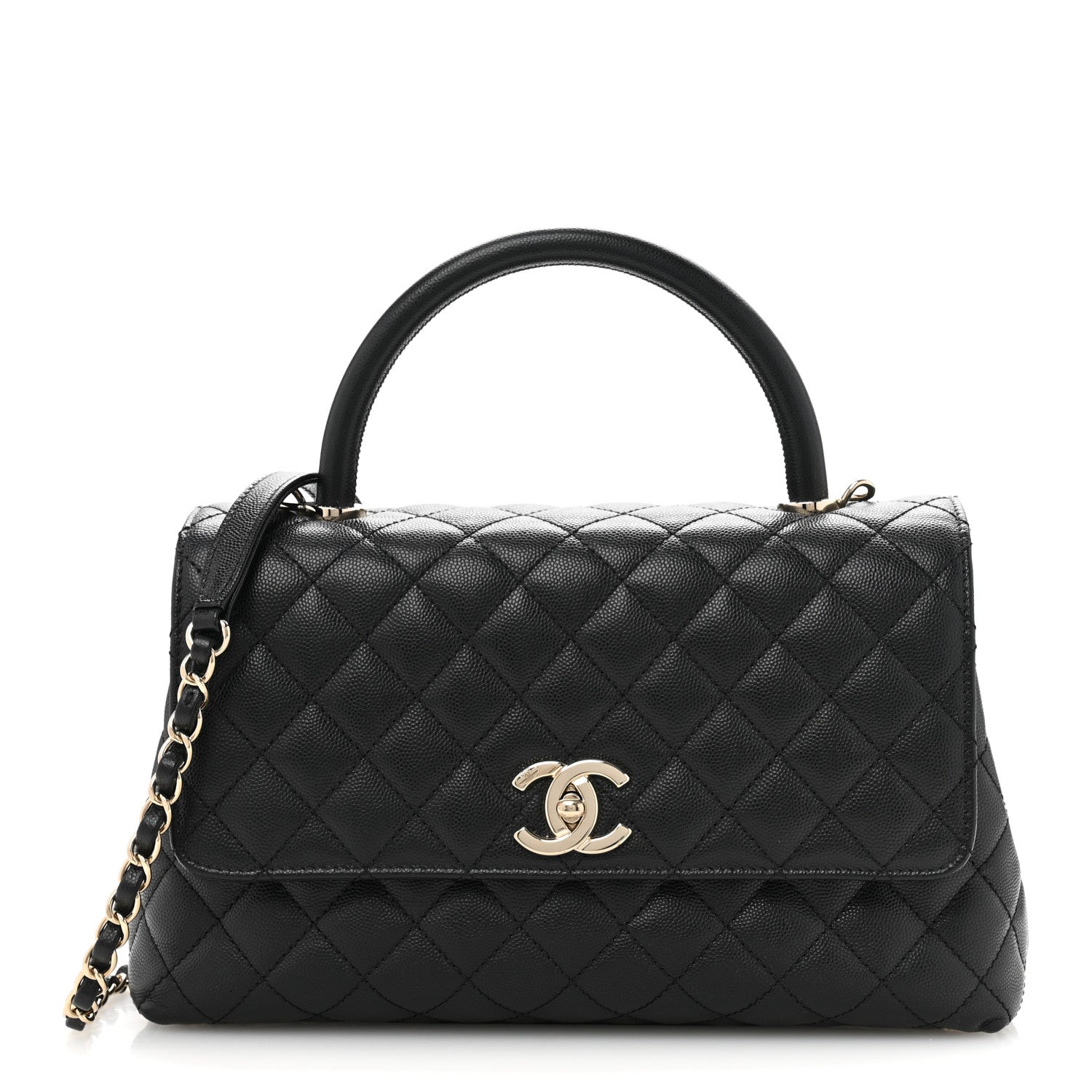 Chanel Caviar Quilted Small Coco Handle Flap Black 1 of 11