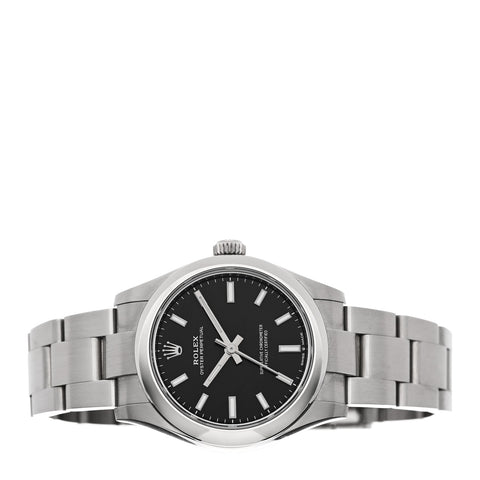 Stainless Steel 31mm Oyster Perpetual Watch Bright Black 277200