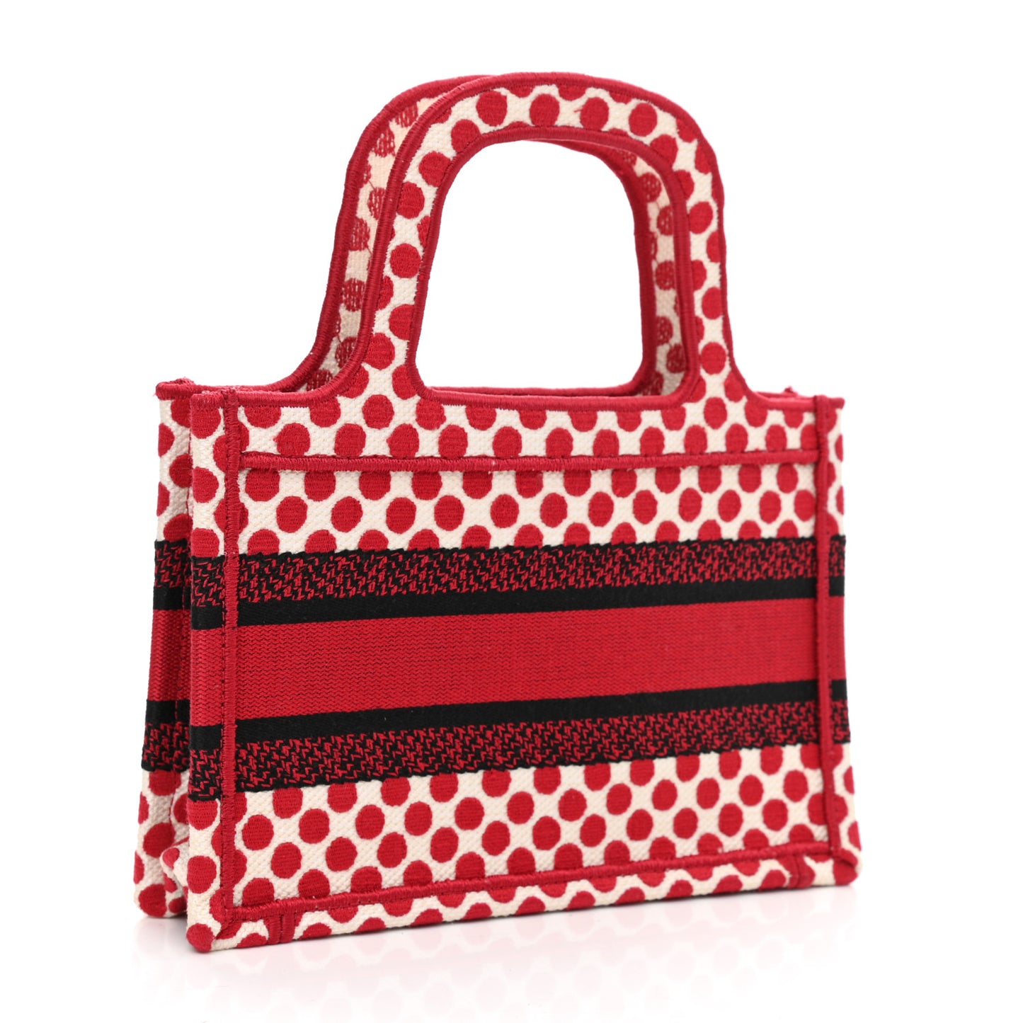 Canvas DiorAmour Dots Mini Book Tote Red