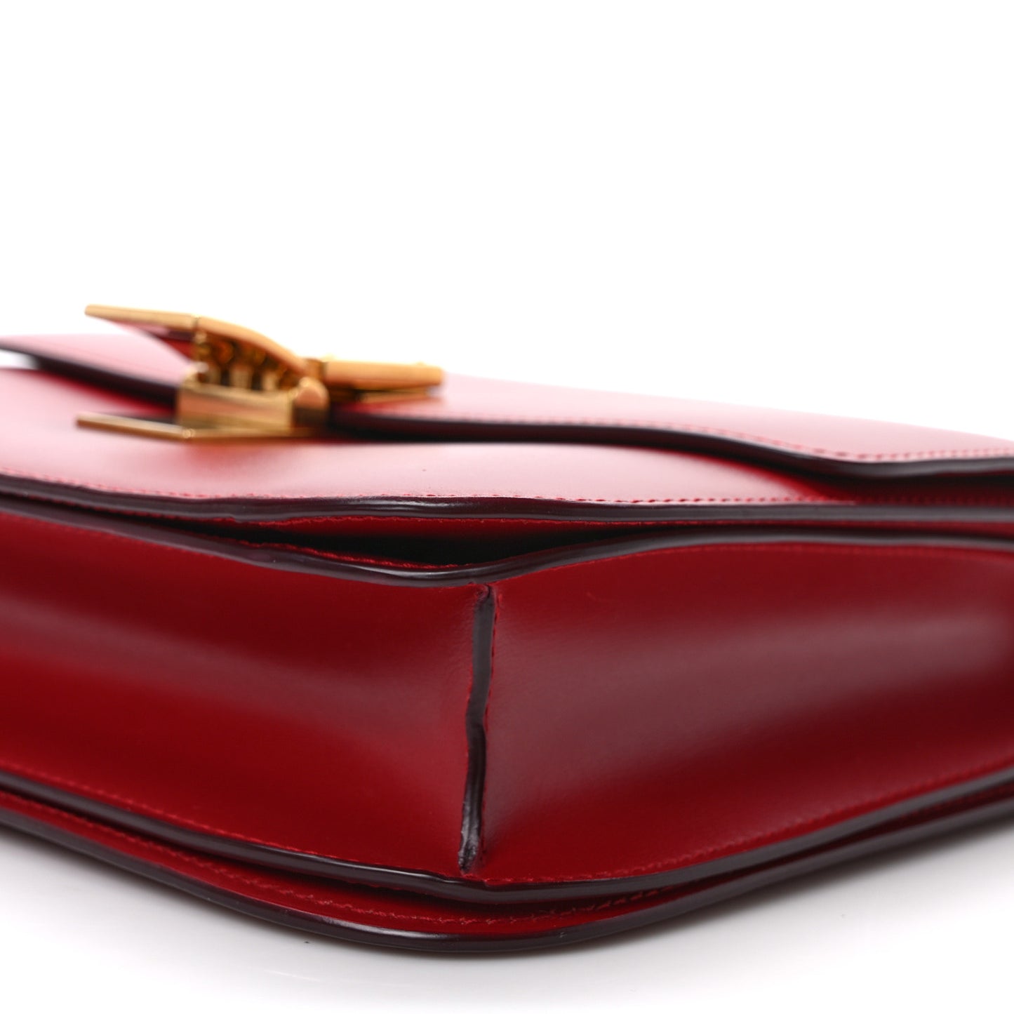 Box Calfskin Medium Classic Box Flap Bag Red