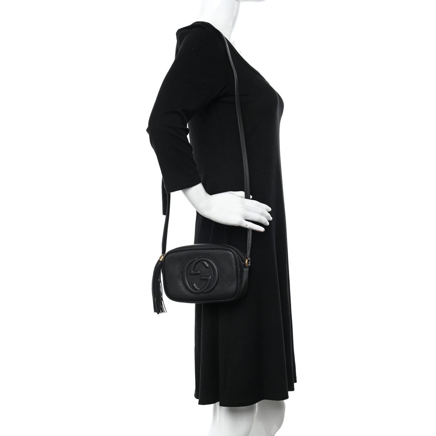 Gucci Pebbled Calfskin Mini Soho Disco Bag Black 2 of 10