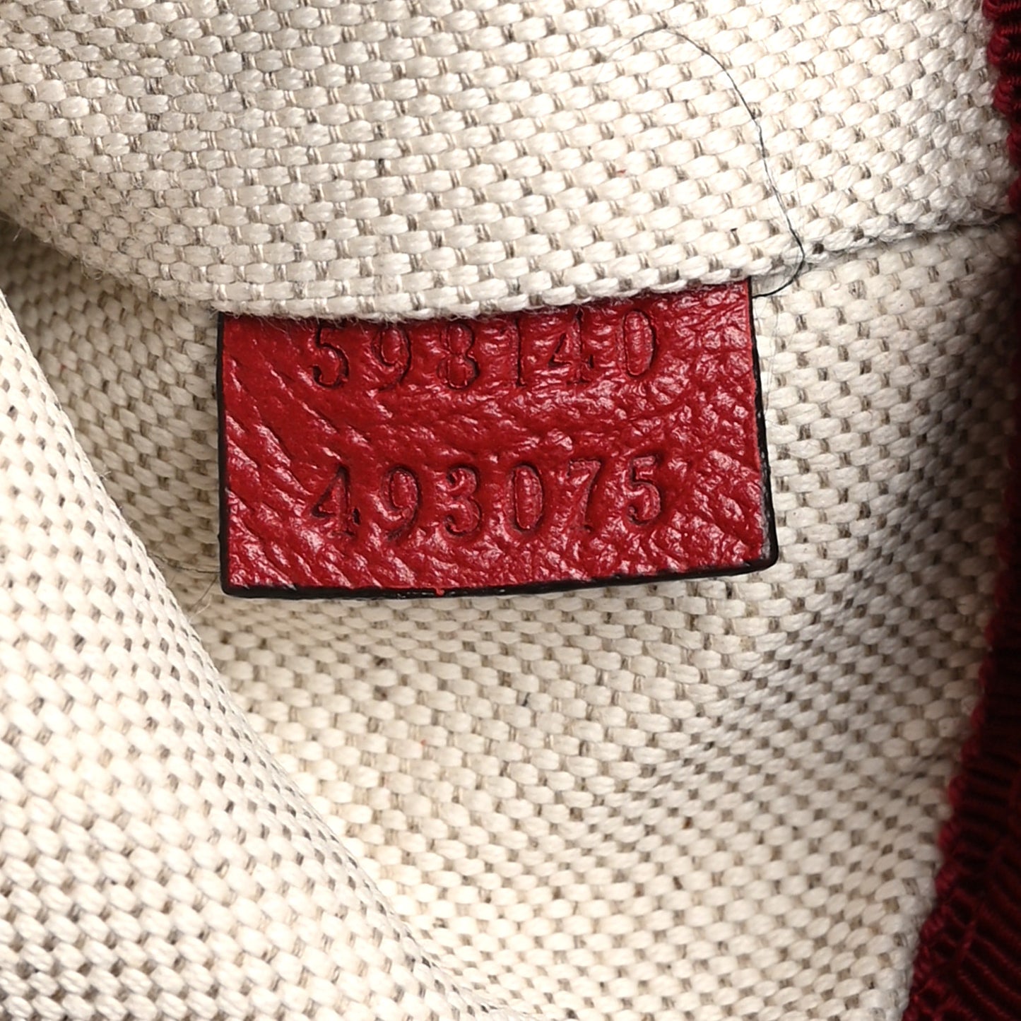 Grained Calfskin Medium Ophidia Double Buckle Backpack Red
