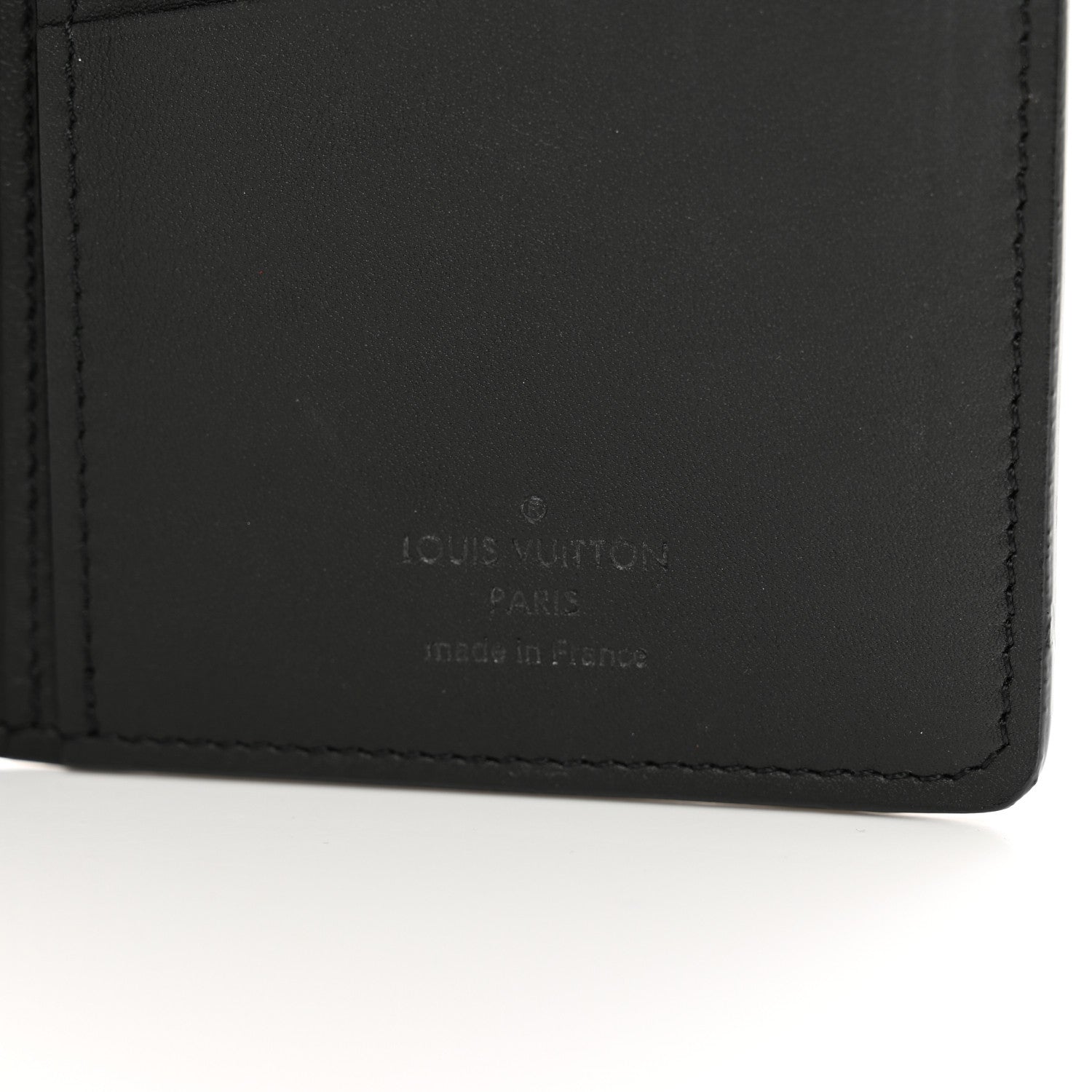 Louis Vuitton Calfskin Monogram Shadow Brazza Wallet Black 6 of 7
