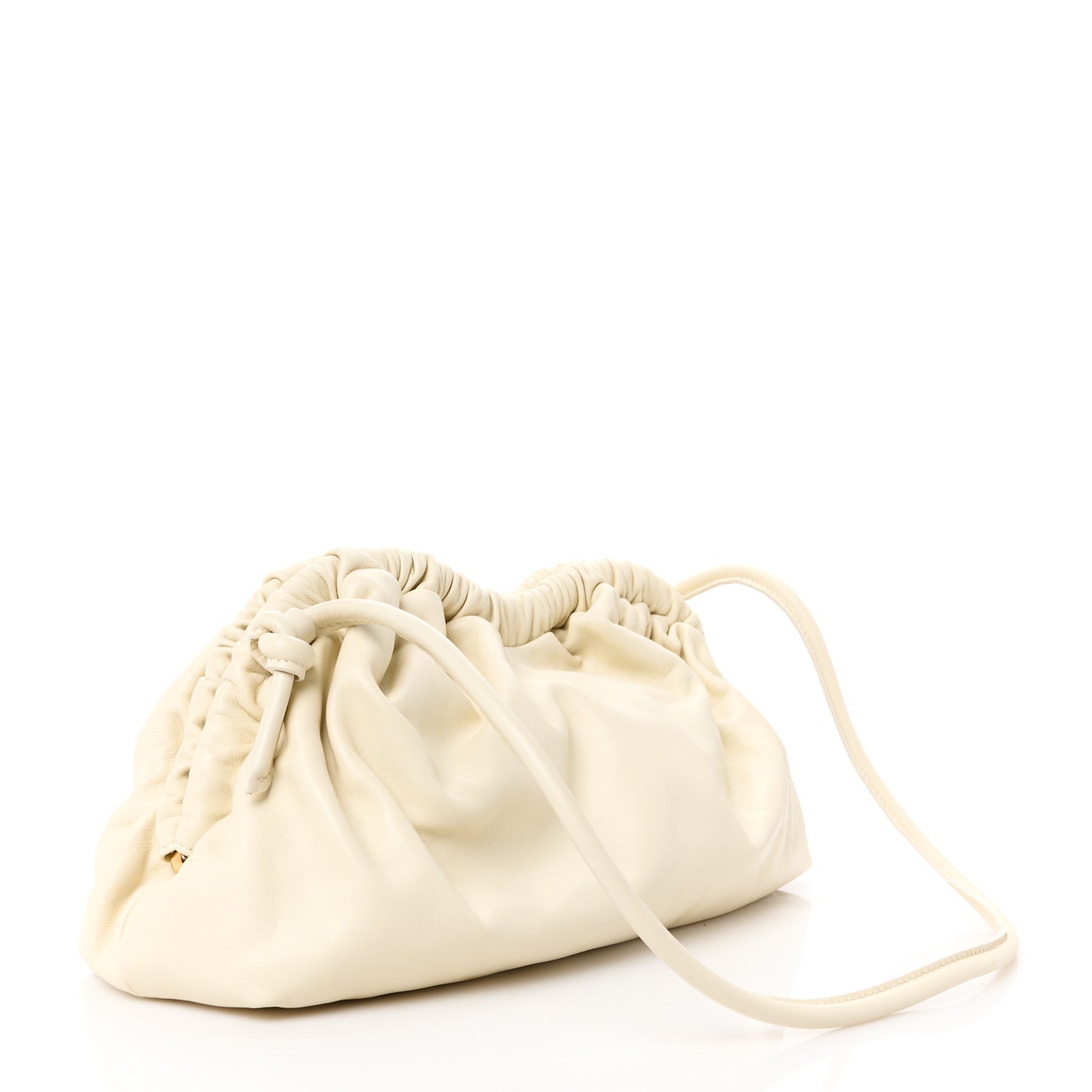 Lambskin Cloud Clutch White