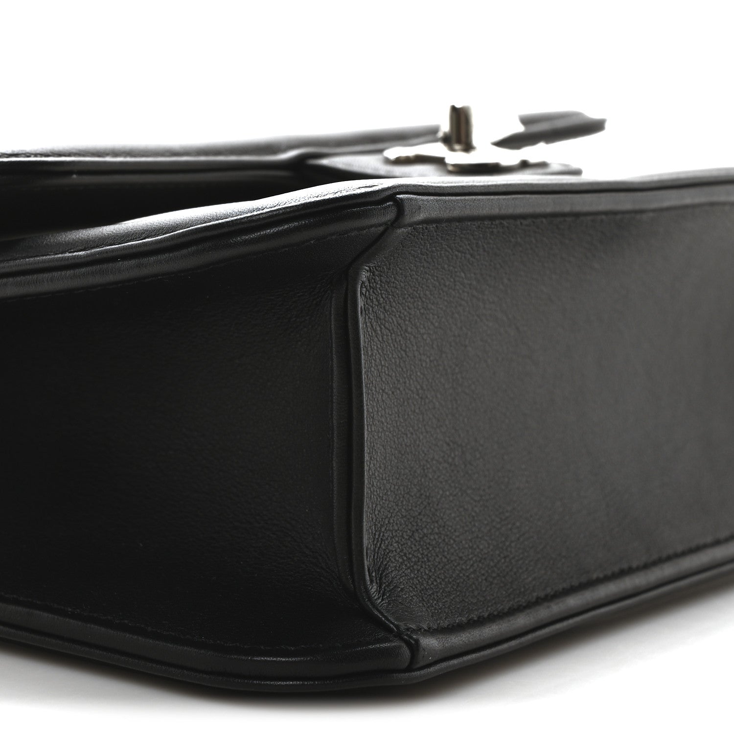 Chanel Lambskin Calfskin Mini Chocolate Bar Flap Bag White Black 9 of 10