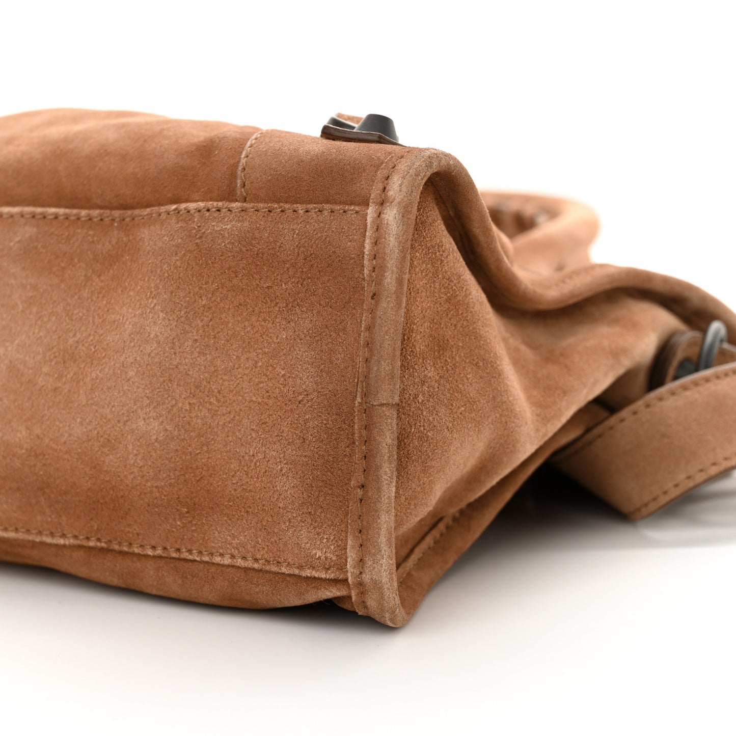 Suede Calfskin Classic Hardware Small Le City Camel