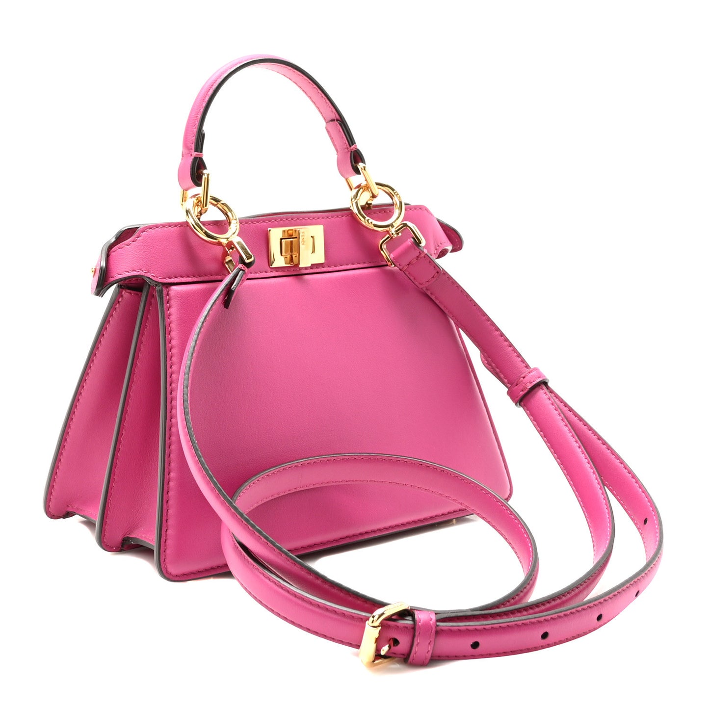 Shiny Nappa Petite Peekaboo I SEE U Satchel Ciclamino Pilar