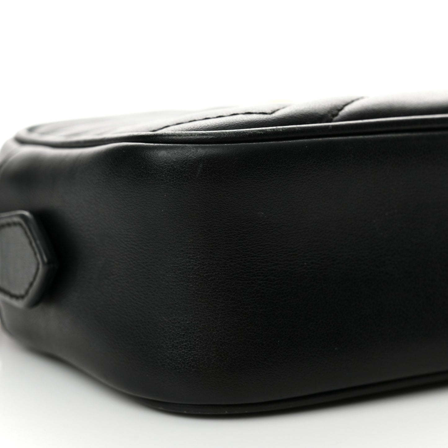 Calfskin Matelasse Mini GG Marmont Chain Shoulder Bag Black